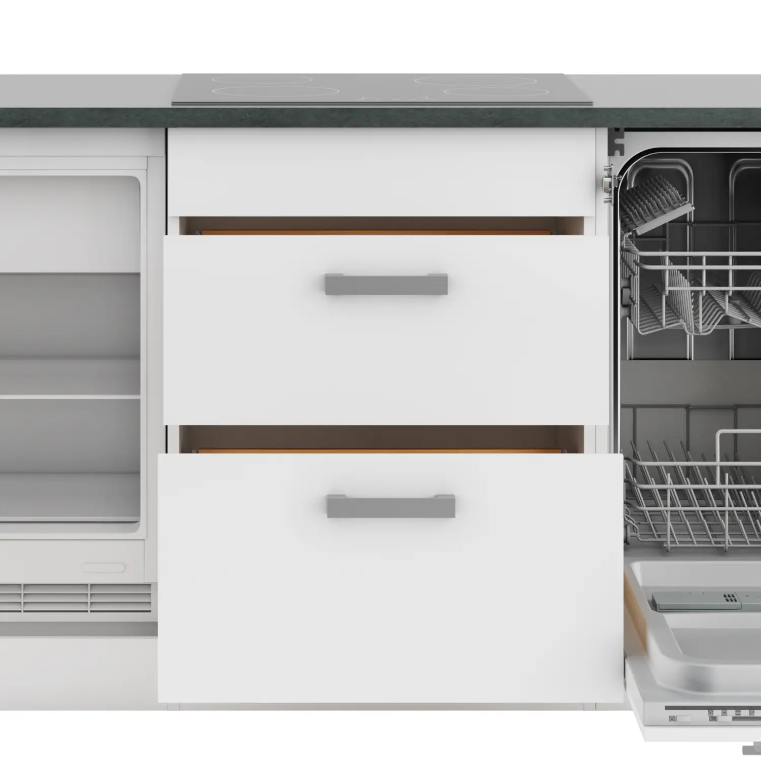 Unterschrank für Kochfeld OPTIFIT Oslo 60 cm Weiß