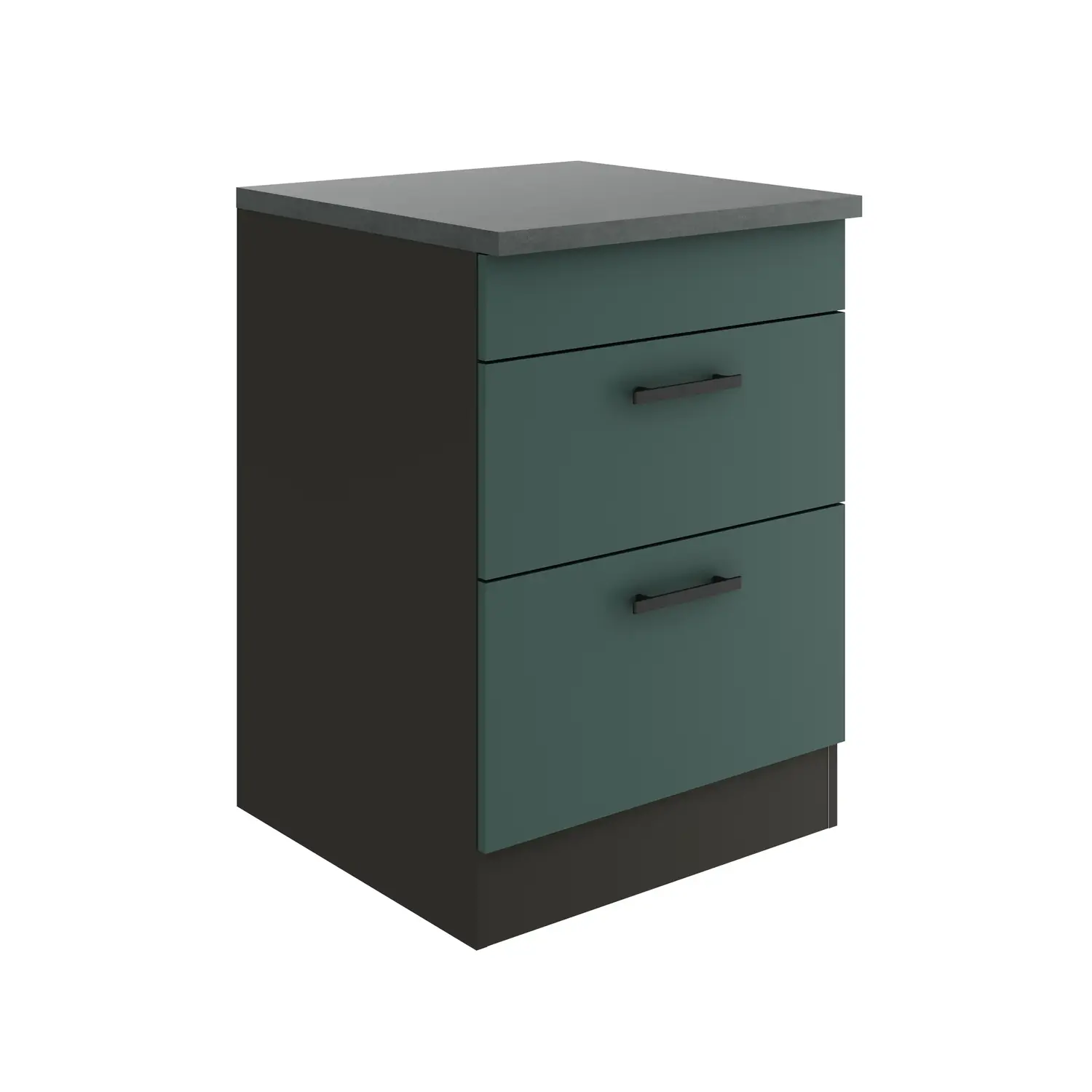 Unterschrank für Kochfeld OPTIFIT Verona 60 cm Steingrün