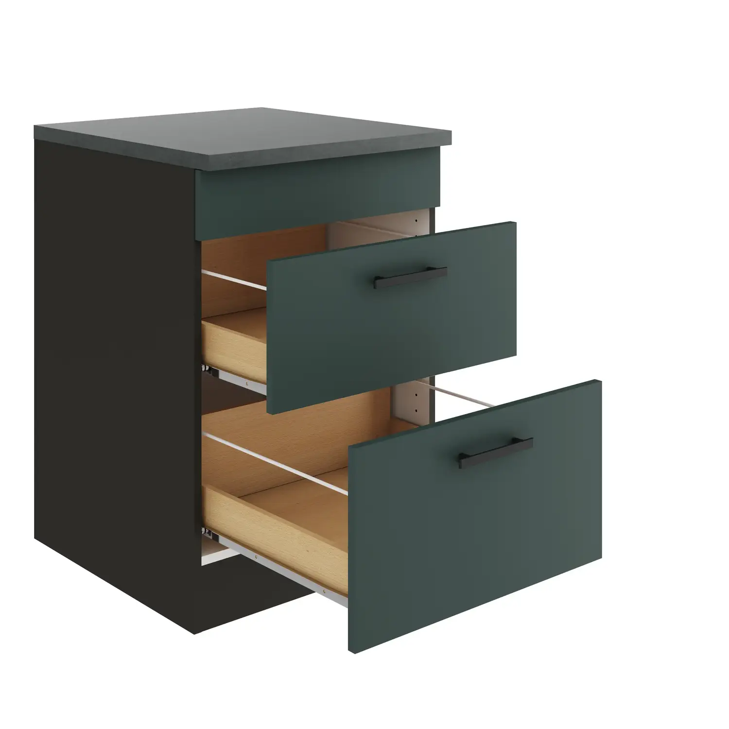 Unterschrank für Kochfeld OPTIFIT Verona 60 cm Steingrün