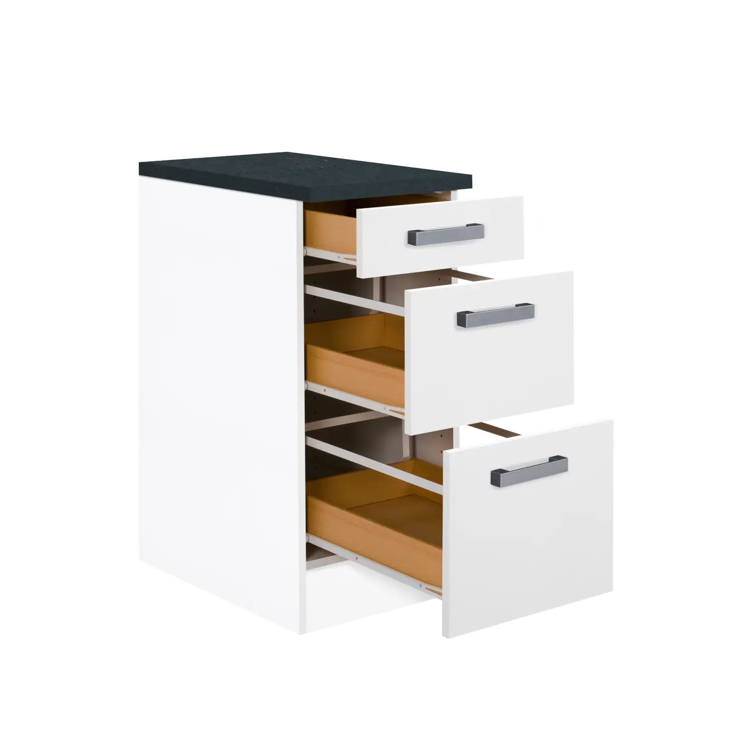 Unterschrank mit Auszügen OPTIFIT Salo 40 cm Weiß