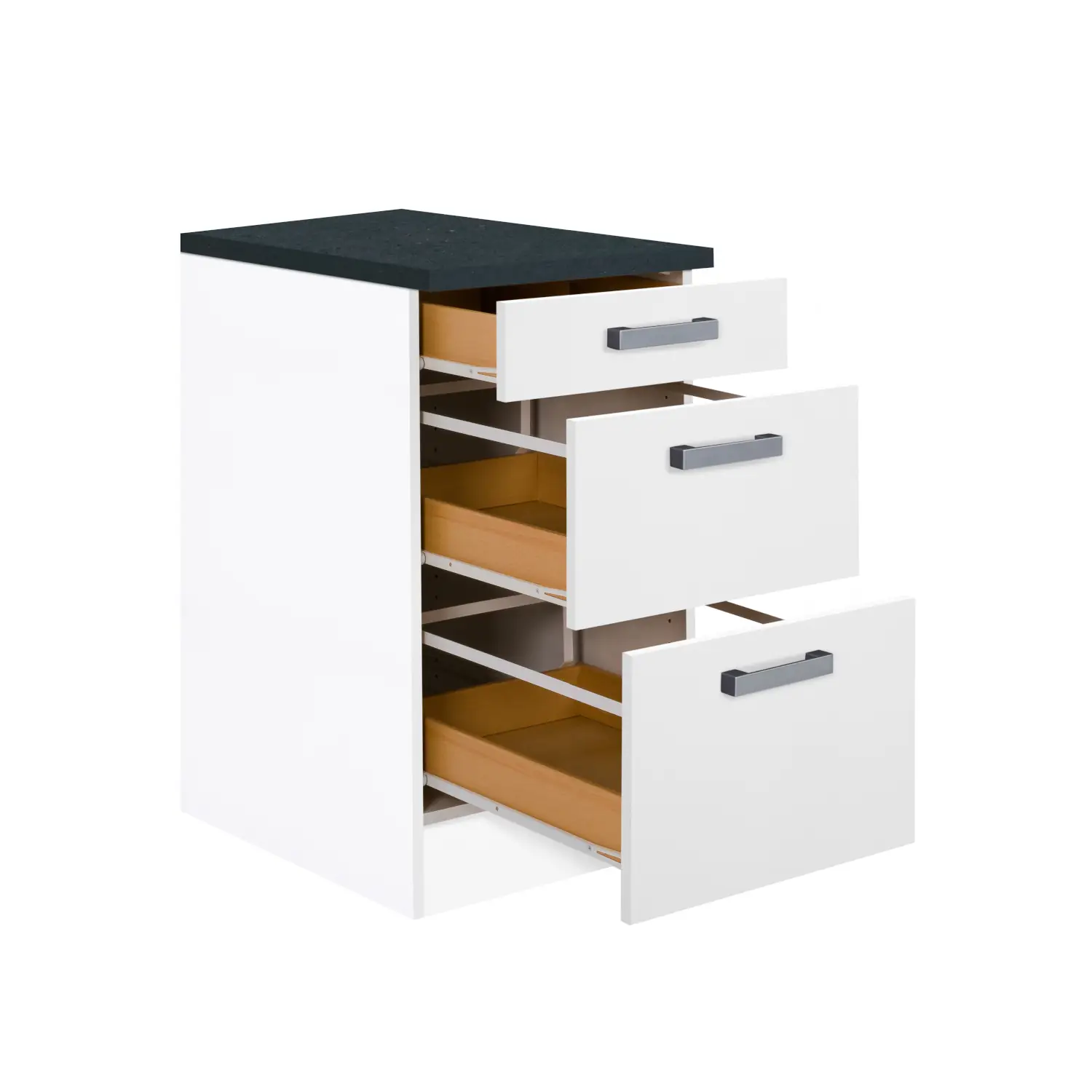 Unterschrank mit Auszügen OPTIFIT Salo 50 cm Weiß