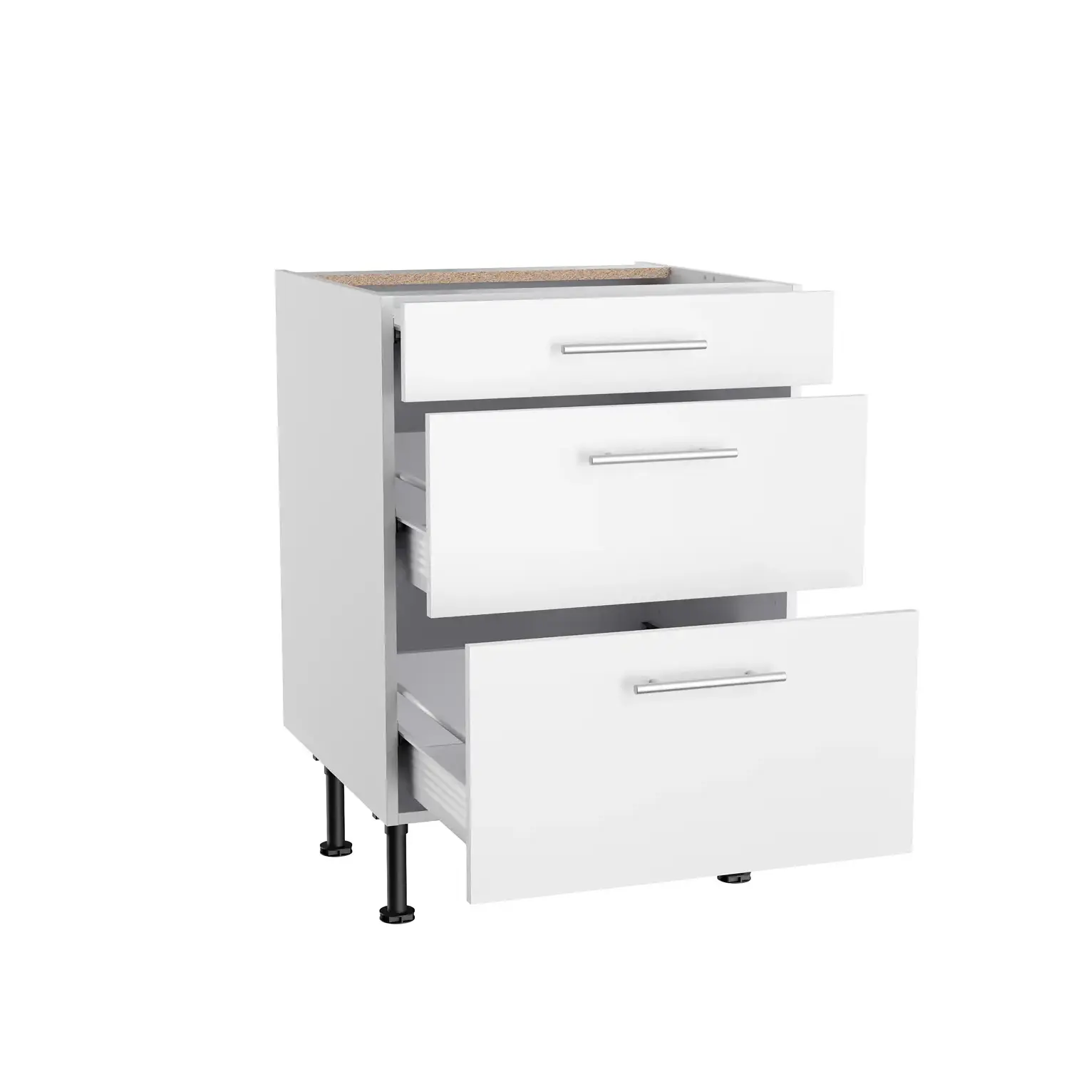 Unterschrank mit Auszügen OPTIFIT Bengt 60 cm Weiß