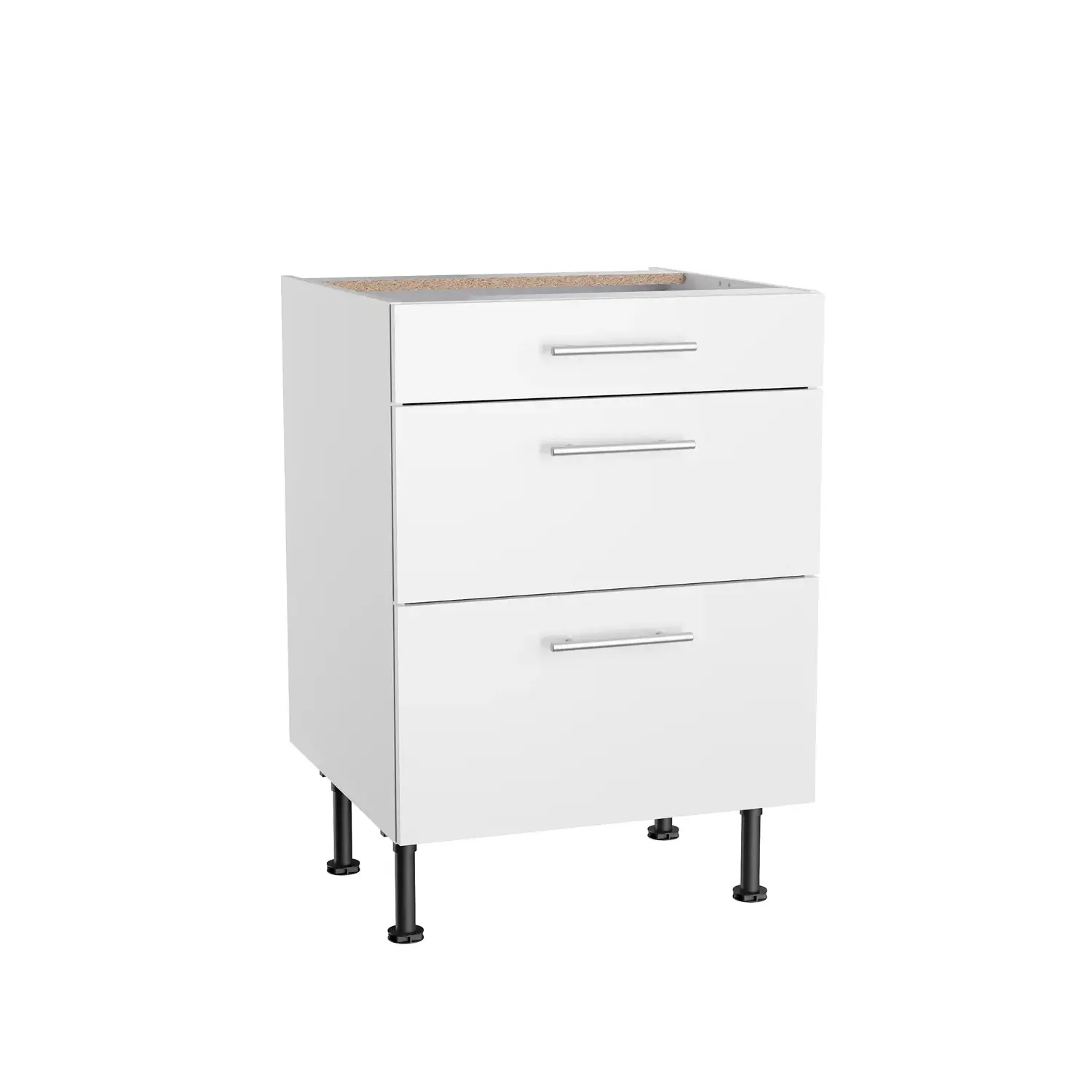 Unterschrank mit Auszügen OPTIFIT Bengt 60 cm Weiß