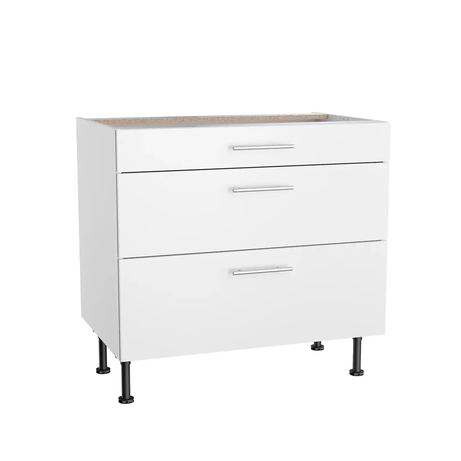 Unterschrank mit Auszügen OPTIFIT Bengt 90 cm Weiß