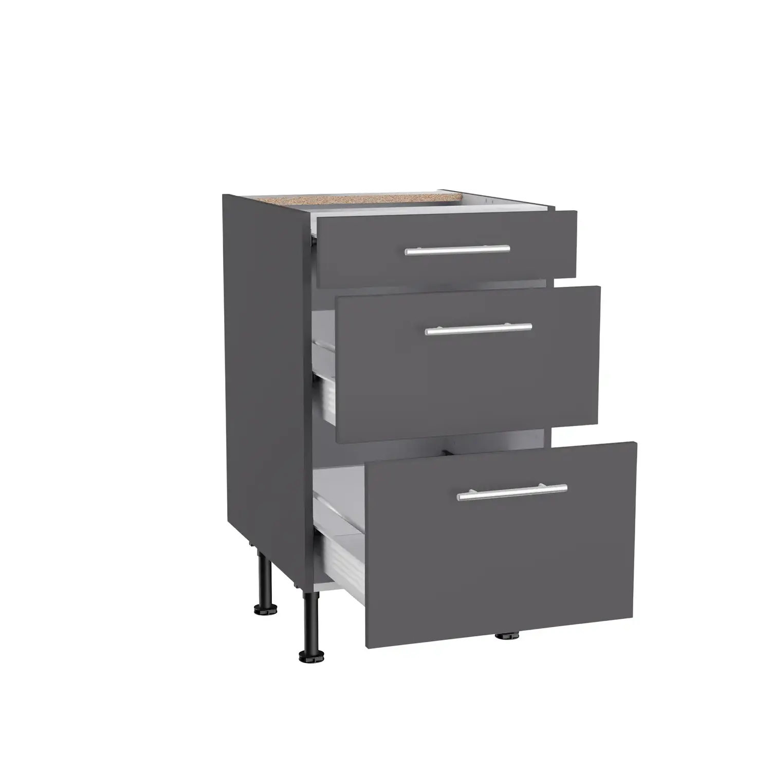 Unterschrank mit Auszügen OPTIFIT Ingvar 50 cm Anthrazit