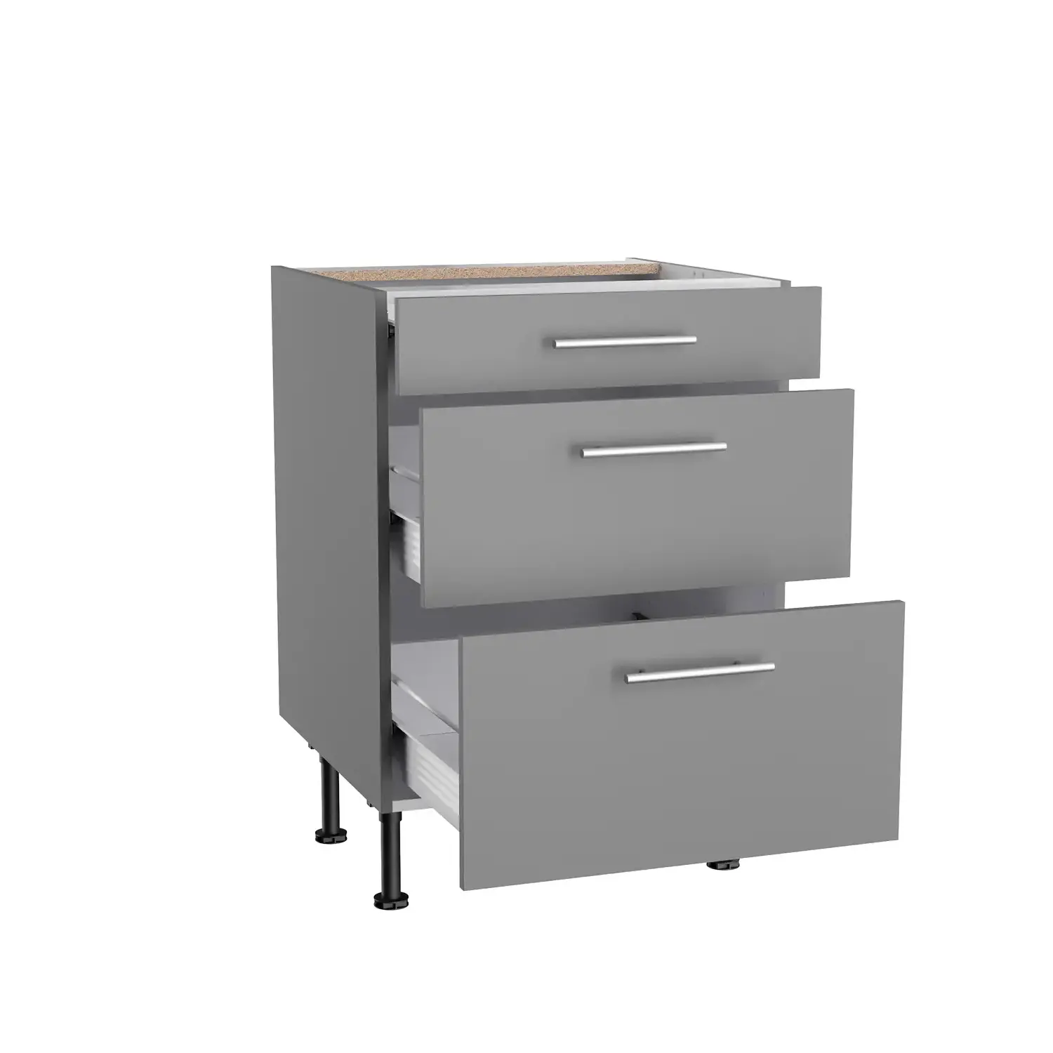 Unterschrank mit Auszügen OPTIFIT Mats 60 cm Basaltgrau