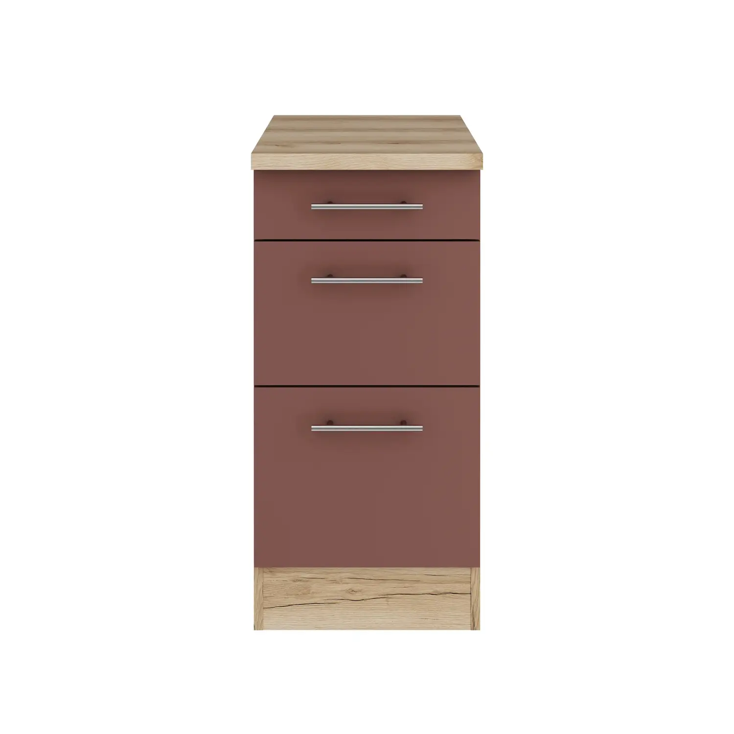 Unterschrank mit Auszügen OPTIFIT Bari 40 cm Rostrot