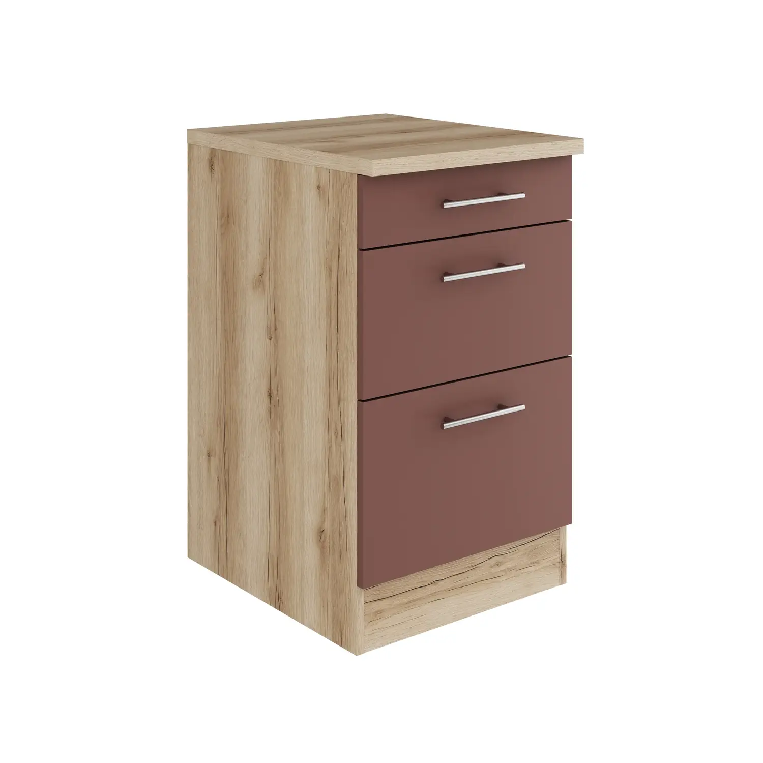 Unterschrank mit Auszügen OPTIFIT Bari 50 cm Rostrot