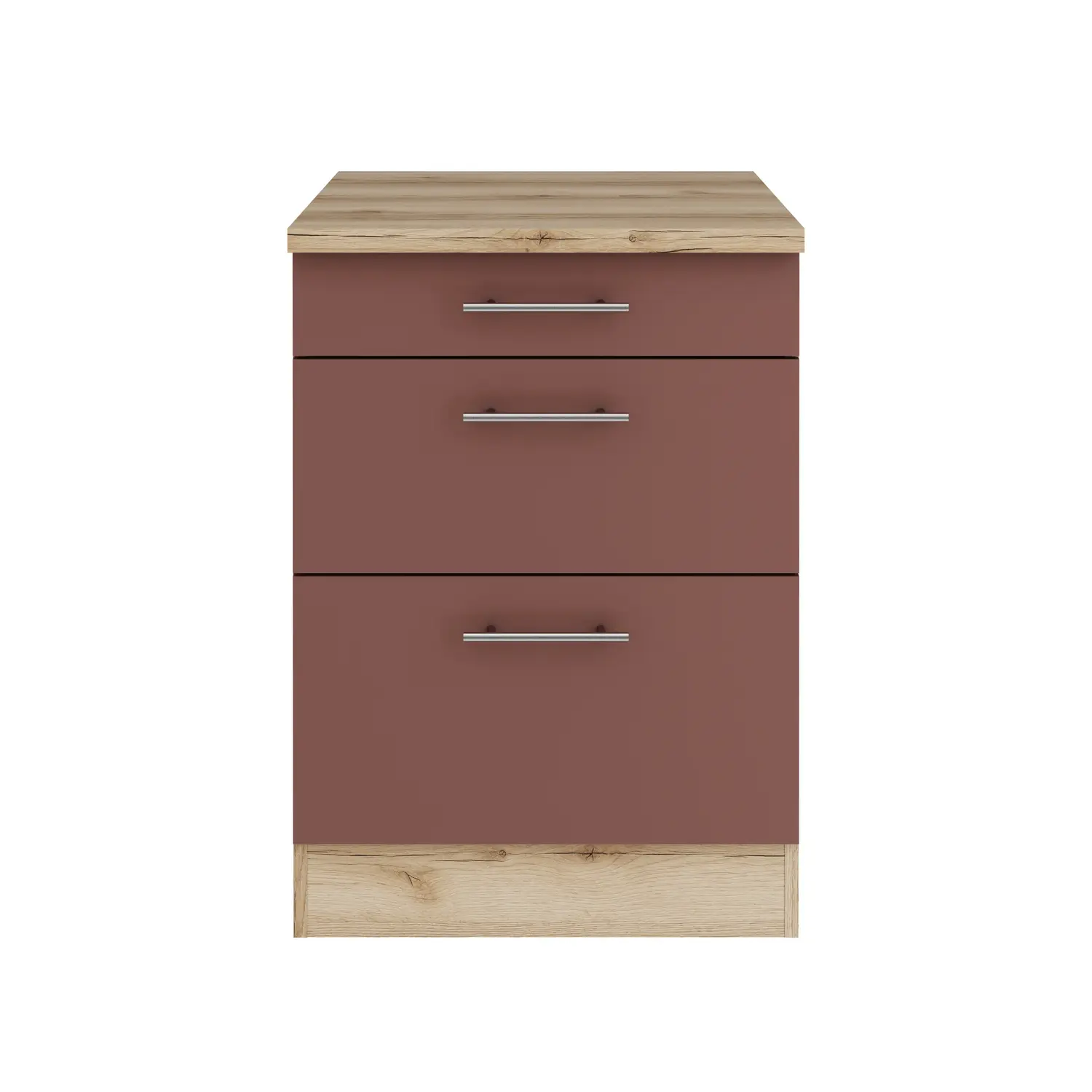 Unterschrank mit Auszügen OPTIFIT Bari 60 cm Rostrot