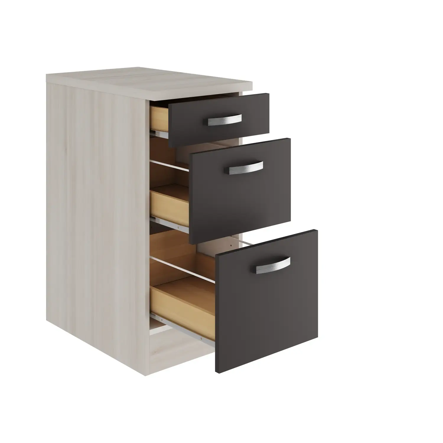 Unterschrank mit Auszügen OPTIFIT Faro 40 cm Anthrazit