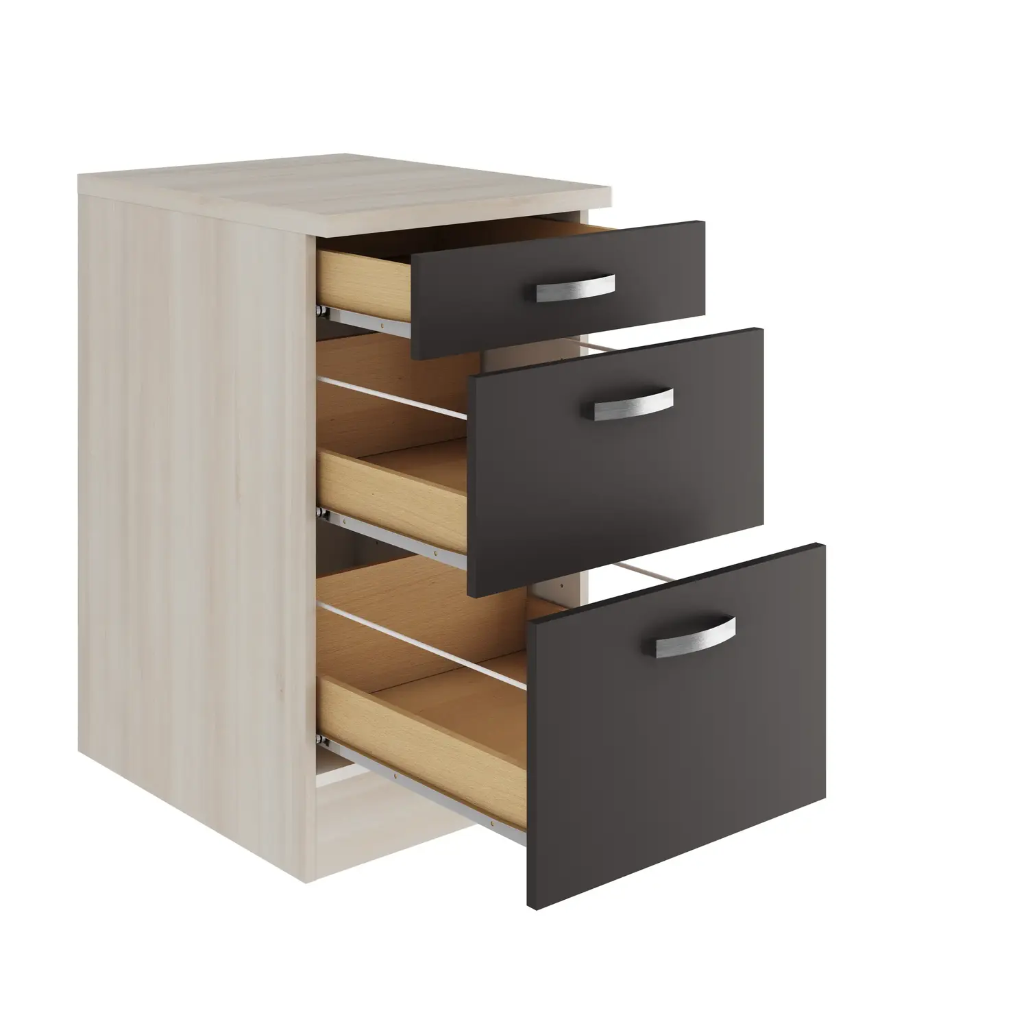 Unterschrank mit Auszügen OPTIFIT Faro 50 cm Anthrazit