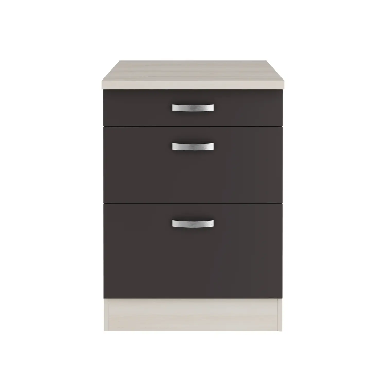 Unterschrank mit Auszügen OPTIFIT Faro 60 cm Anthrazit