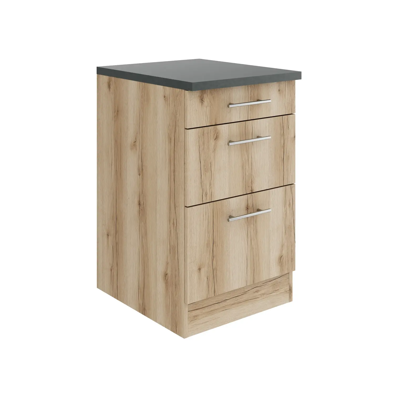 Unterschrank mit Auszügen OPTIFIT Livorno 50 cm Wildeiche