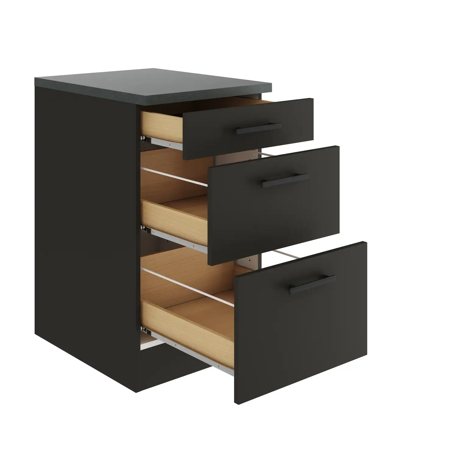 Unterschrank mit Auszügen OPTIFIT Madrid 50 cm Anthrazit