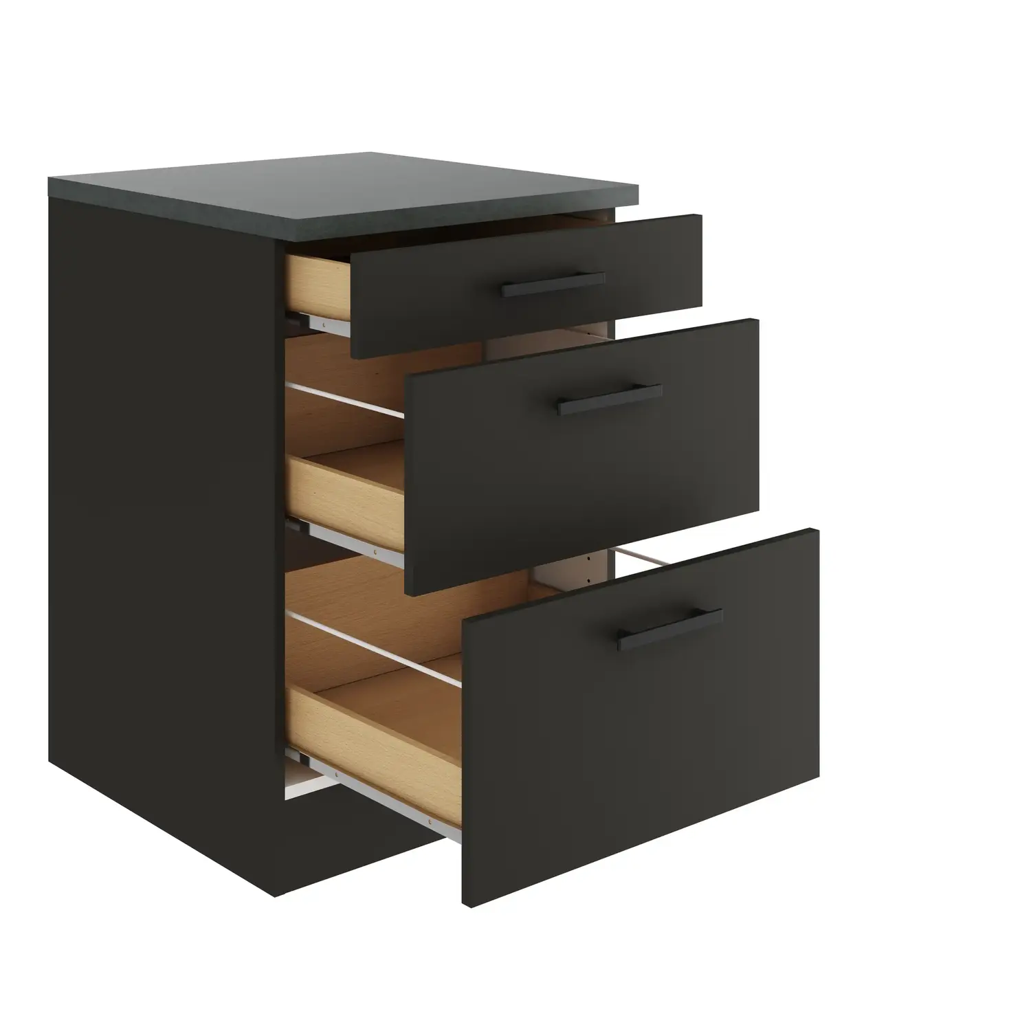 Unterschrank mit Auszügen OPTIFIT Madrid 60 cm Anthrazit