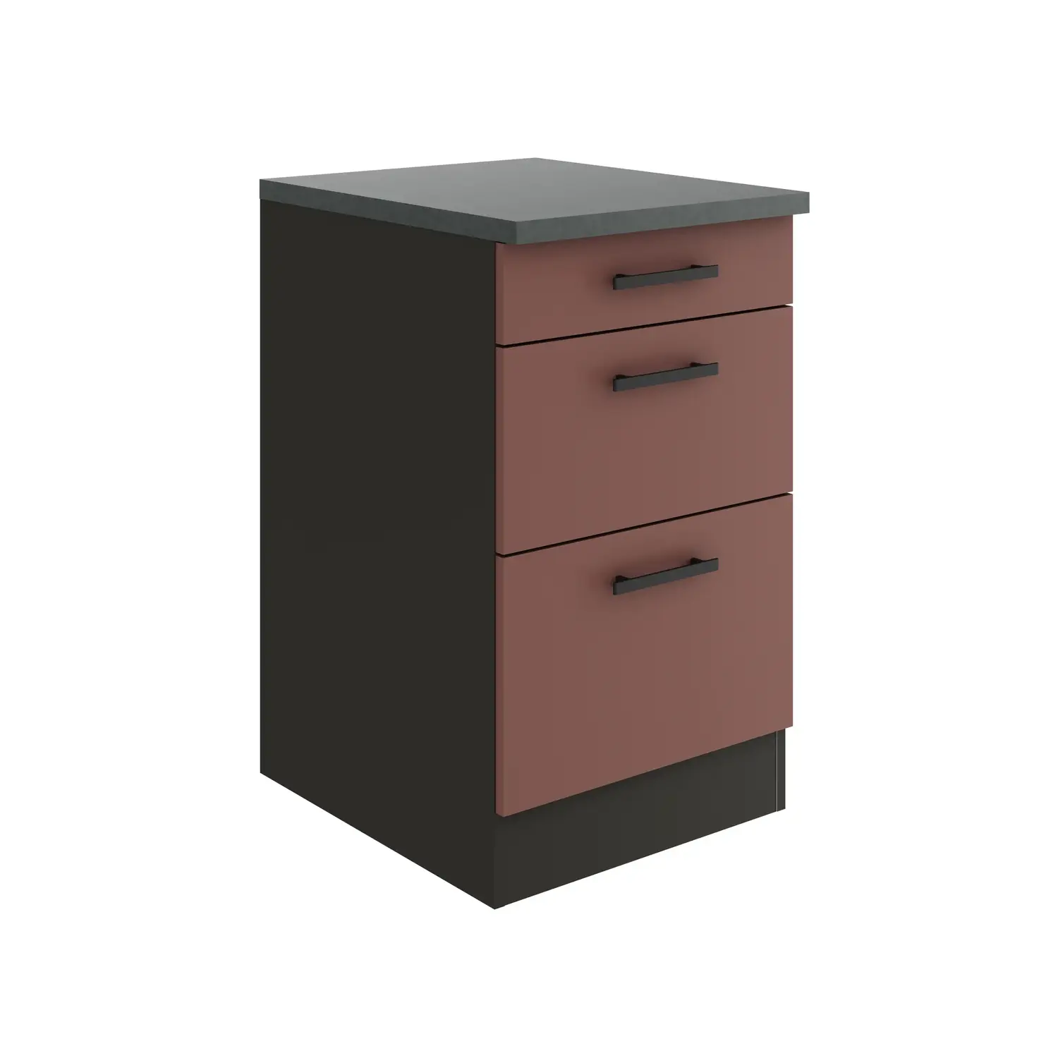 Unterschrank mit Auszügen OPTIFIT Nizza 50 cm Rostrot