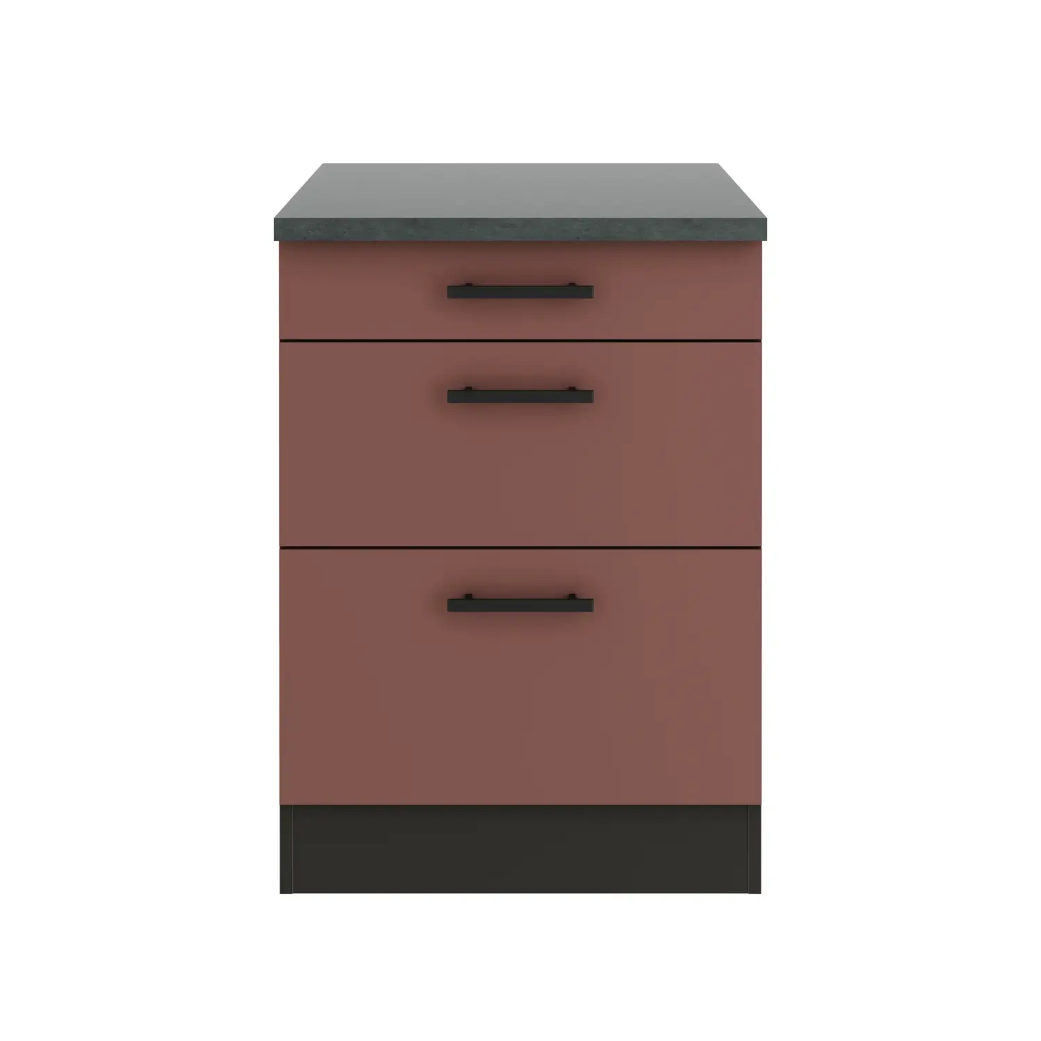 Unterschrank mit Auszügen OPTIFIT Nizza 60 cm Rostrot