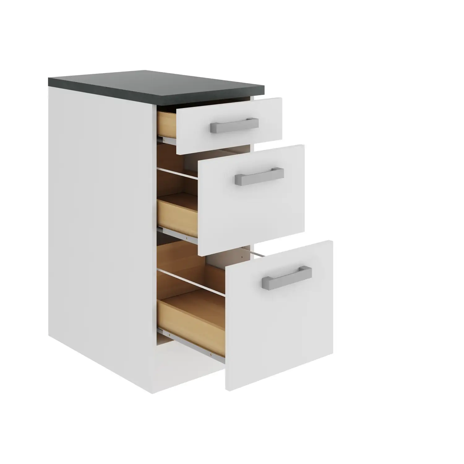 Unterschrank mit Auszügen OPTIFIT Oslo 40 cm Weiß