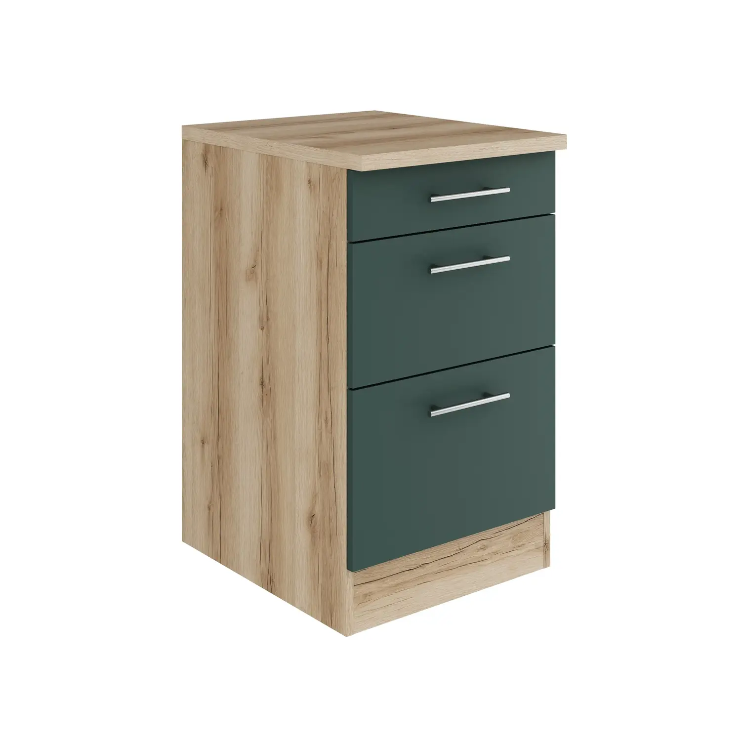 Unterschrank mit Auszügen OPTIFIT Savona 50 cm Steingrün