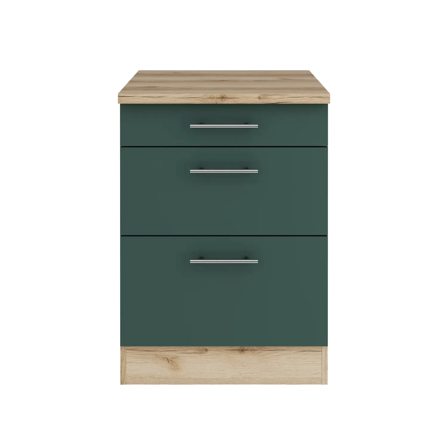 Unterschrank mit Auszügen OPTIFIT Savona 60 cm Steingrün