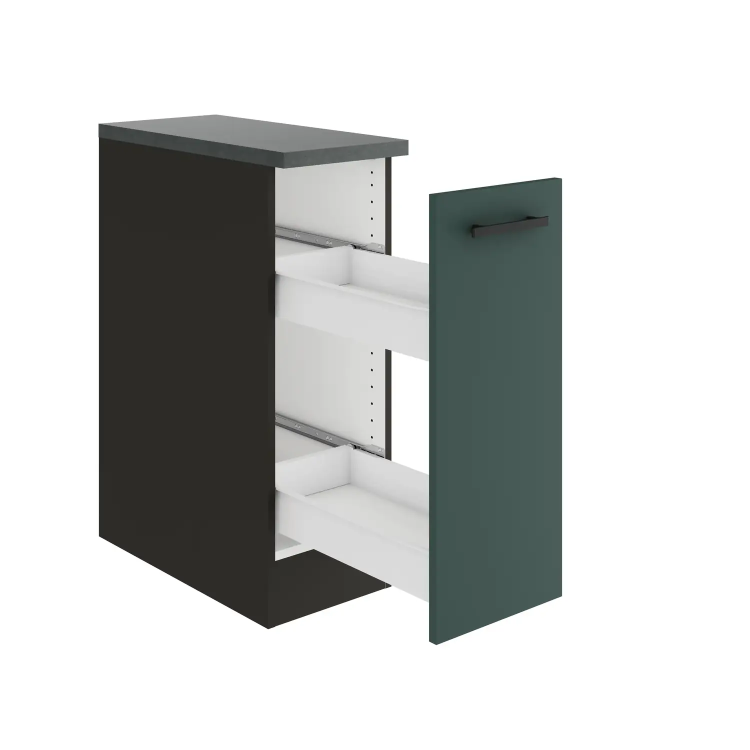 Unterschrank mit Auszug OPTIFIT Verona 30 cm Steingrün