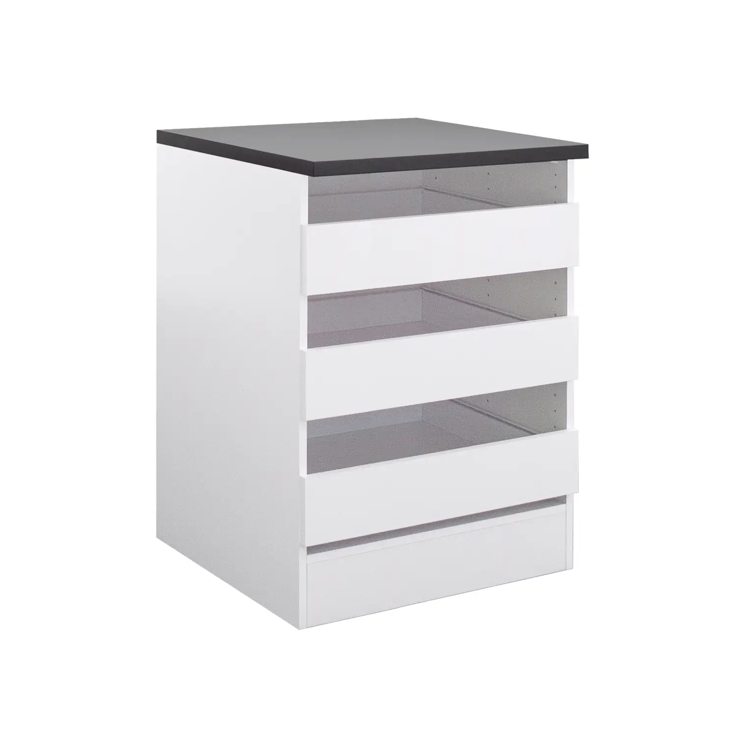 Unterschrank mit offenen Schubkästen OPTIFIT Salo 60 cm Weiß