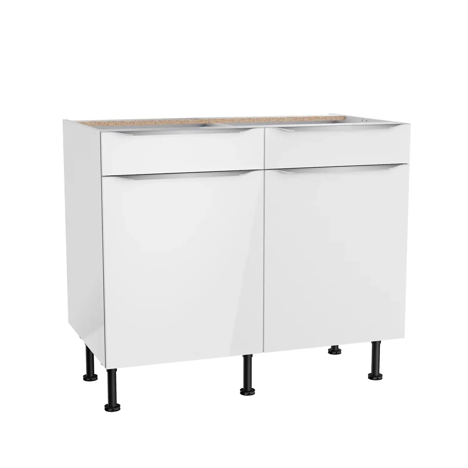 Unterschrank OPTIFIT Arvid 100 cm Weiß Glanz