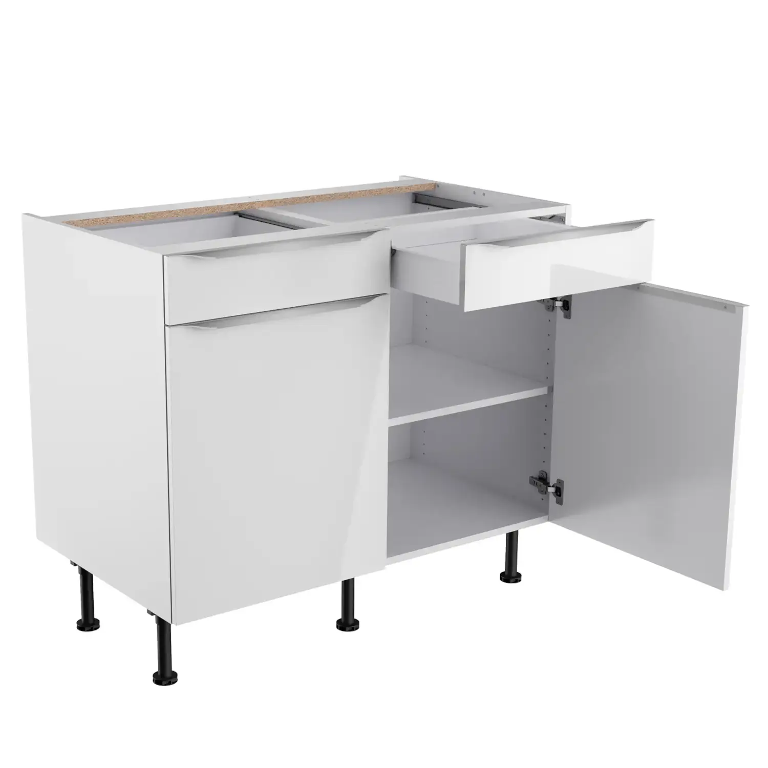 Unterschrank OPTIFIT Arvid 100 cm Weiß Glanz