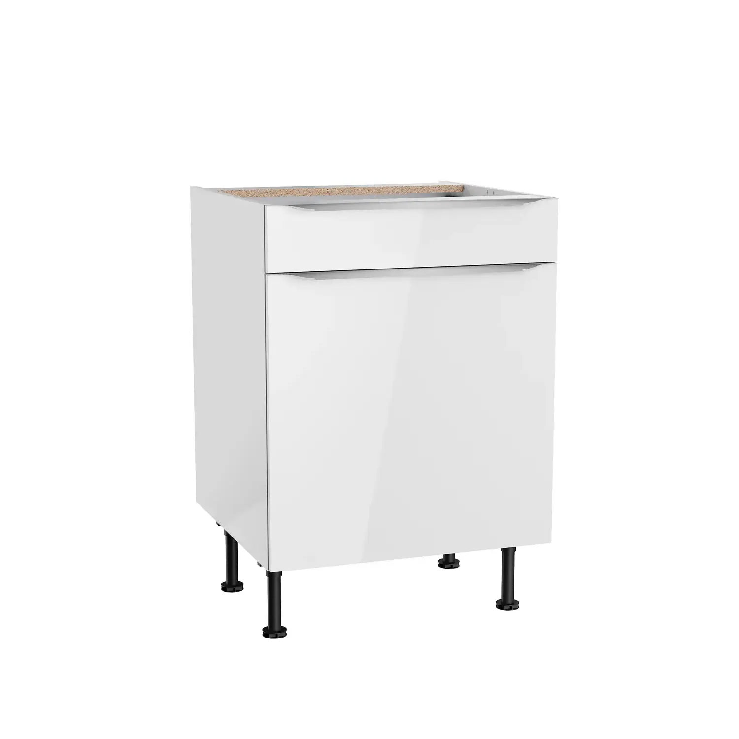 Unterschrank OPTIFIT Arvid 60 cm Weiß Glanz