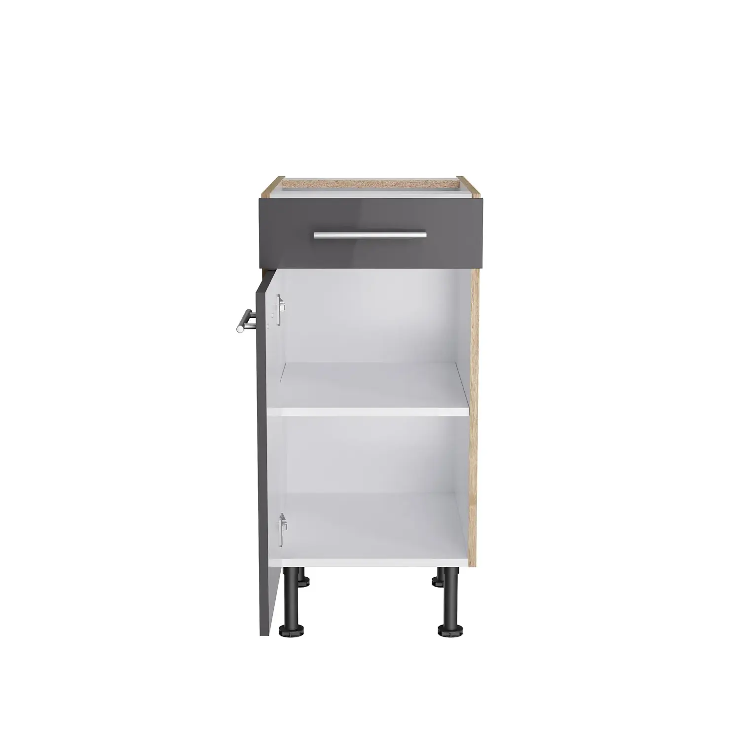 Unterschrank OPTIFIT Jonte 40 cm Anthrazit Glanz