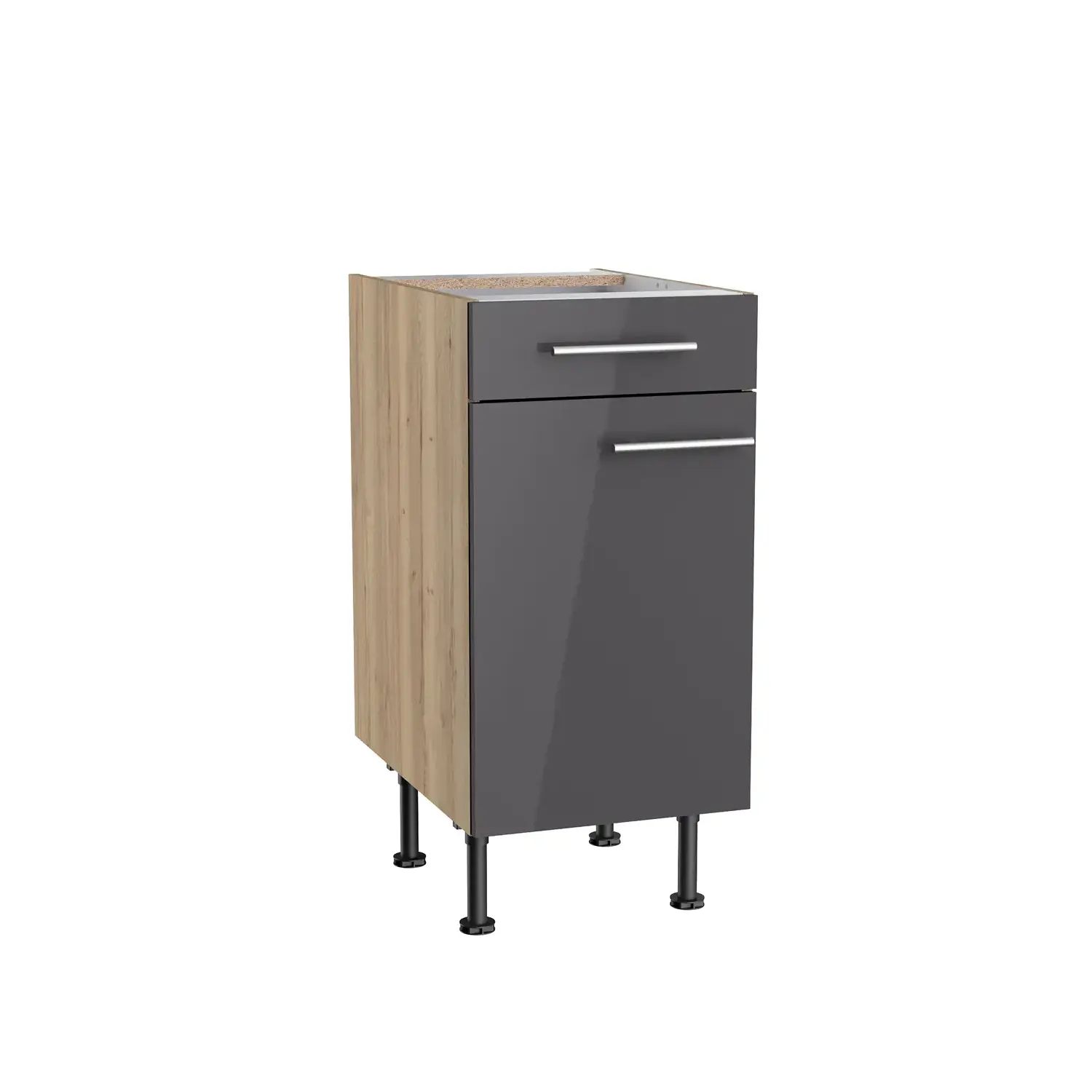 Unterschrank OPTIFIT Jonte 40 cm Anthrazit Glanz