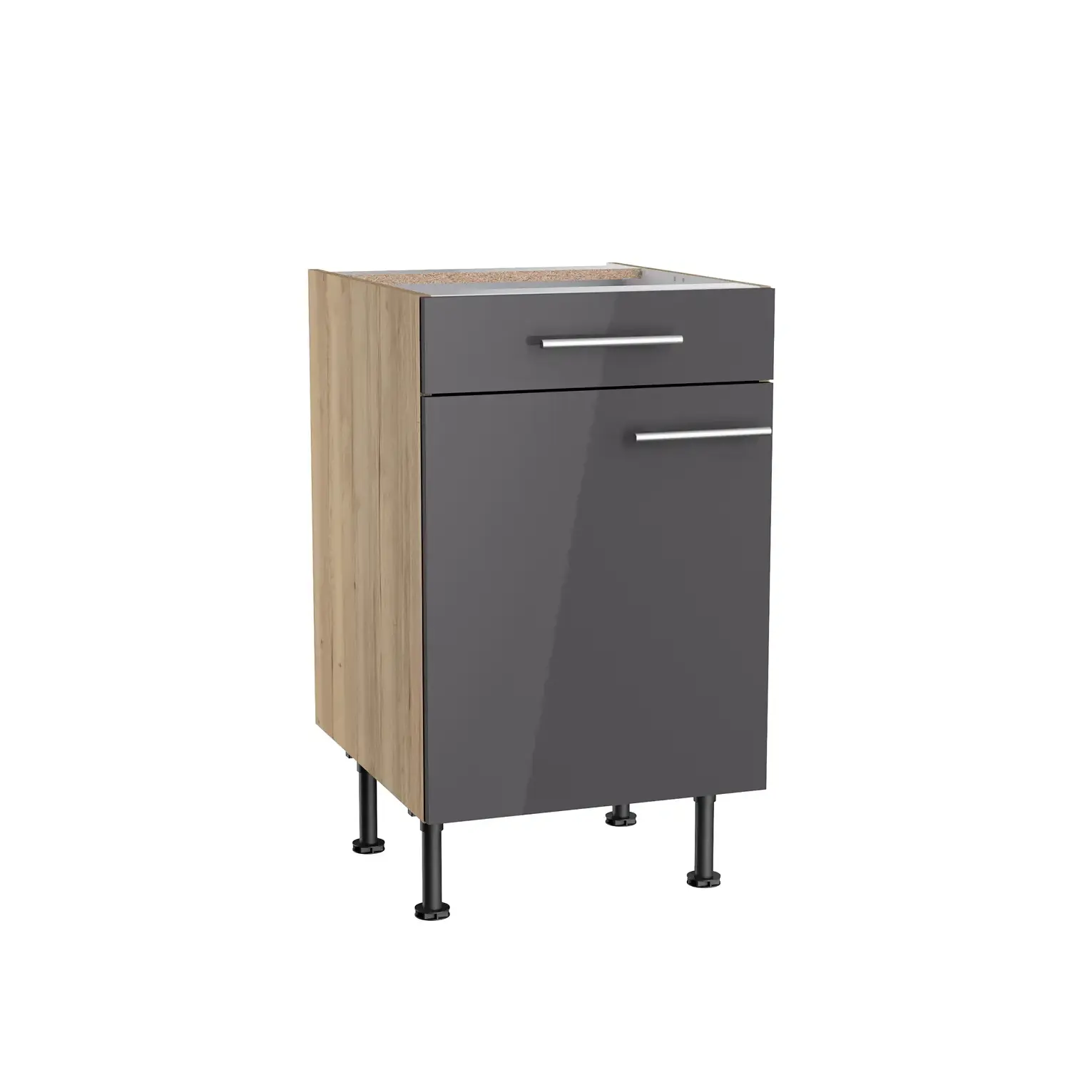 Unterschrank OPTIFIT Jonte 50 cm Anthrazit Glanz