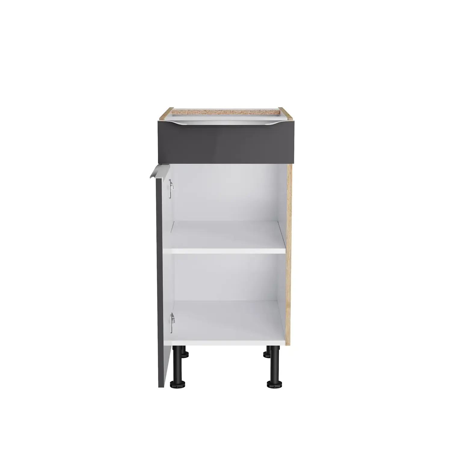 Unterschrank OPTIFIT Linus 40 cm Anthrazit Glanz