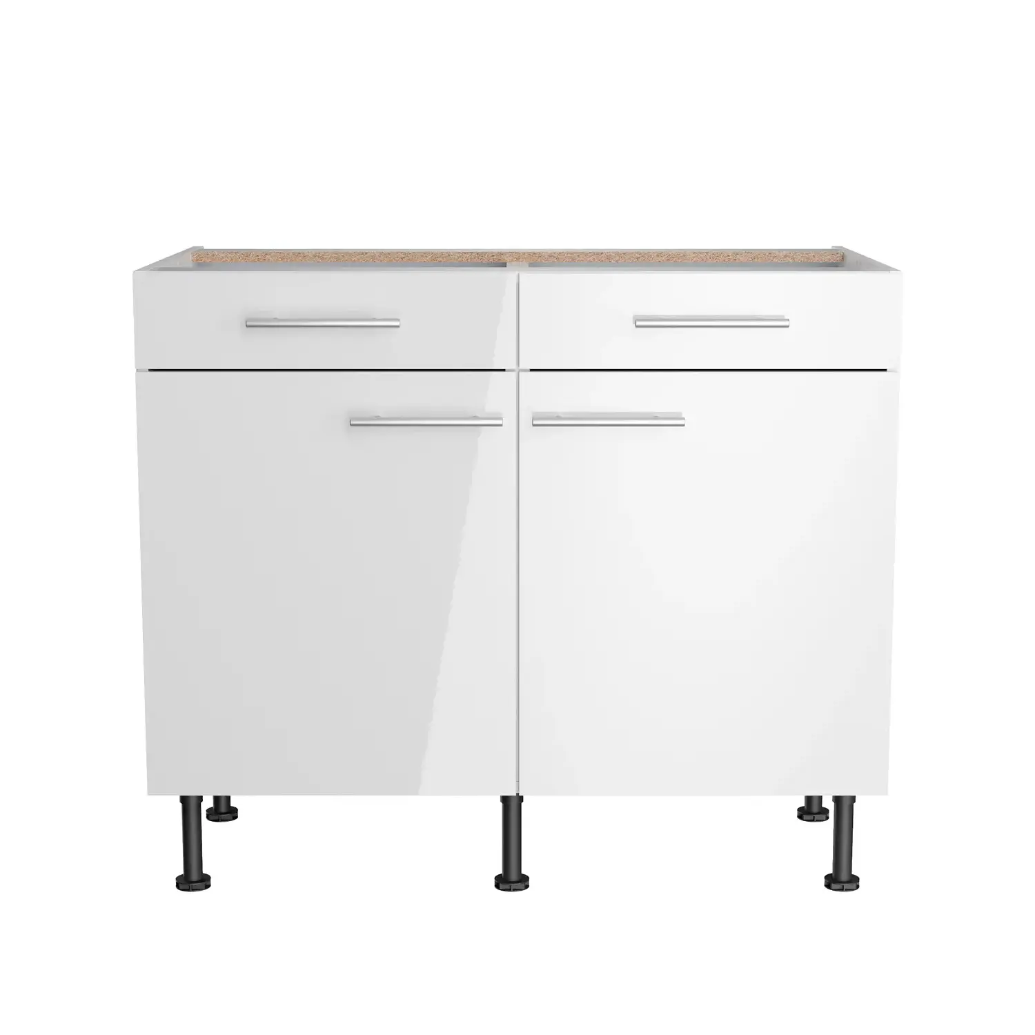 Unterschrank OPTIFIT Rurik 100 cm Weiß Glanz