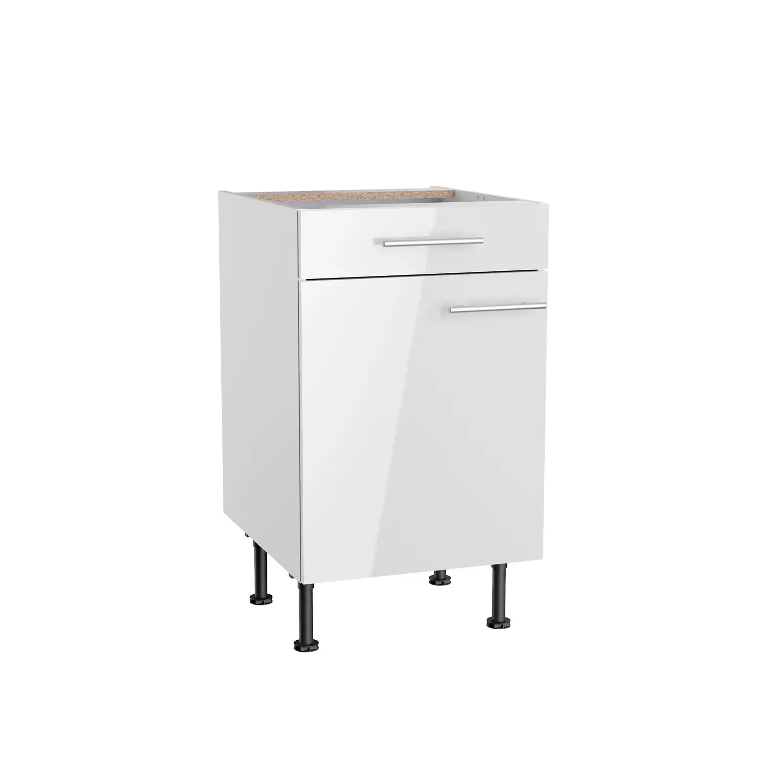 Unterschrank OPTIFIT Rurik 50 cm Weiß Glanz