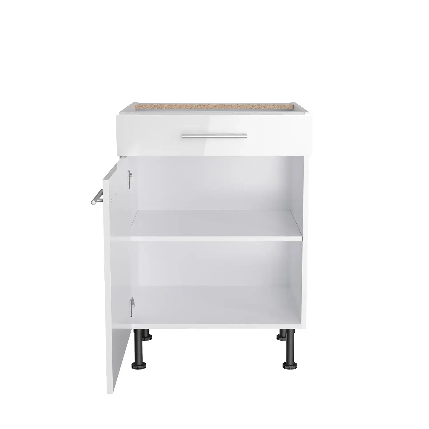 Unterschrank OPTIFIT Rurik 60 cm Weiß Glanz