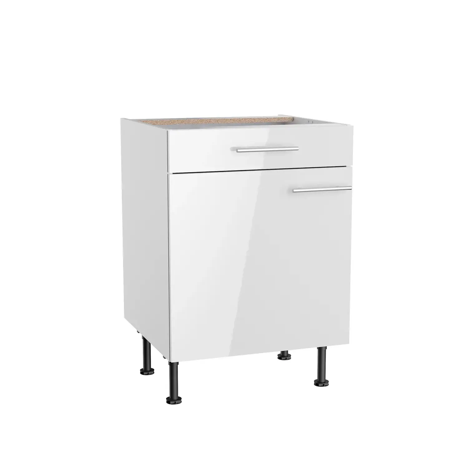 Unterschrank OPTIFIT Rurik 60 cm Weiß Glanz