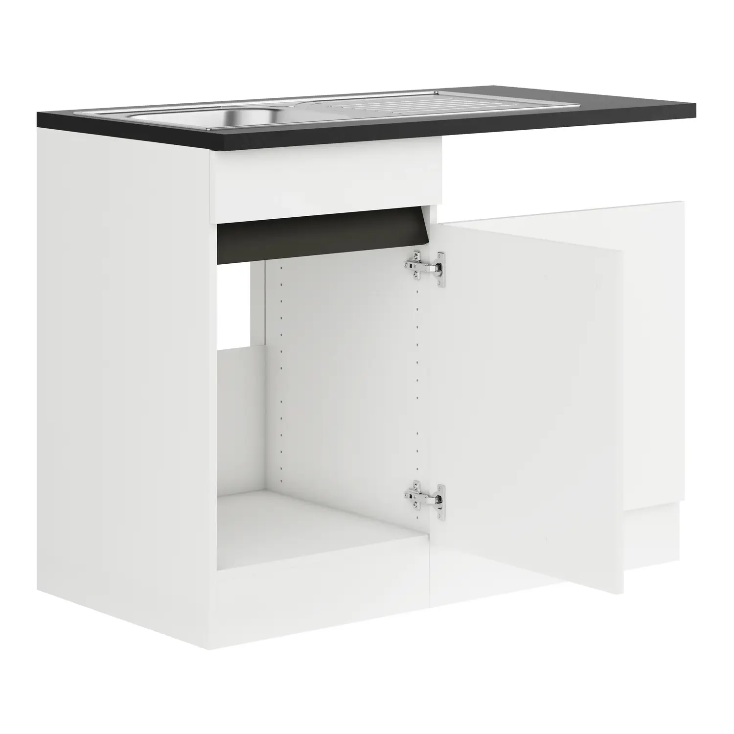 Spülenschrank für Geschirrspüler OPTIFIT Luca 110 cm Weiß