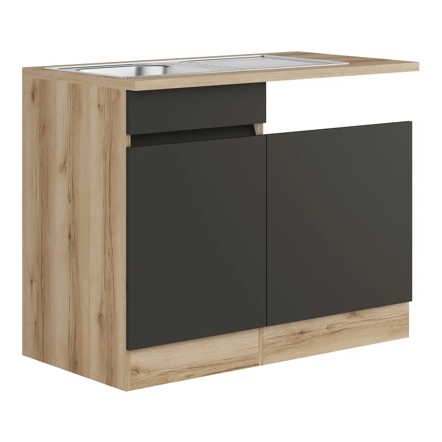 Spülenschrank für Geschirrspüler OPTIFIT Noah 110 cm Anthrazit