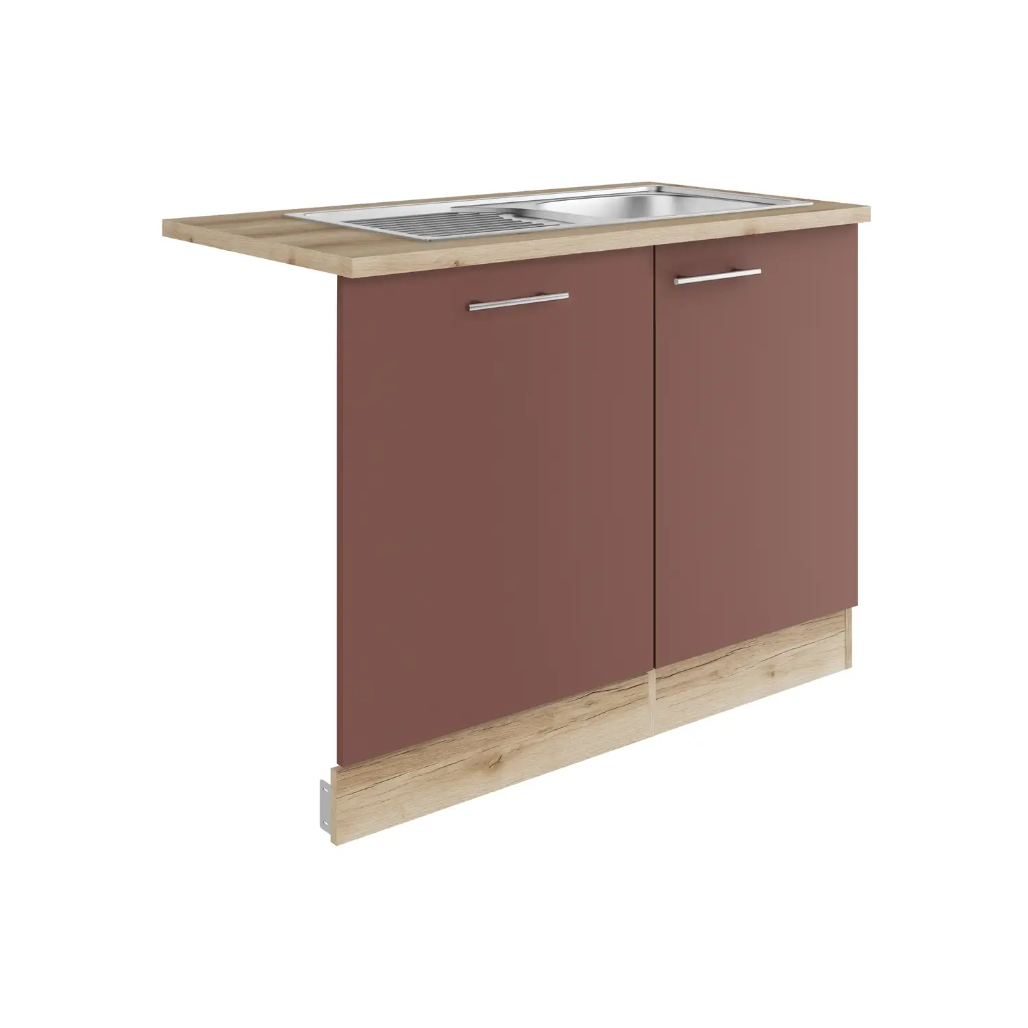 Spülenschrank für Geschirrspüler OPTIFIT Bari 110 cm Rostrot