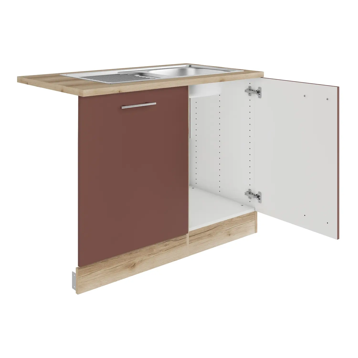 Spülenschrank für Geschirrspüler OPTIFIT Bari 110 cm Rostrot