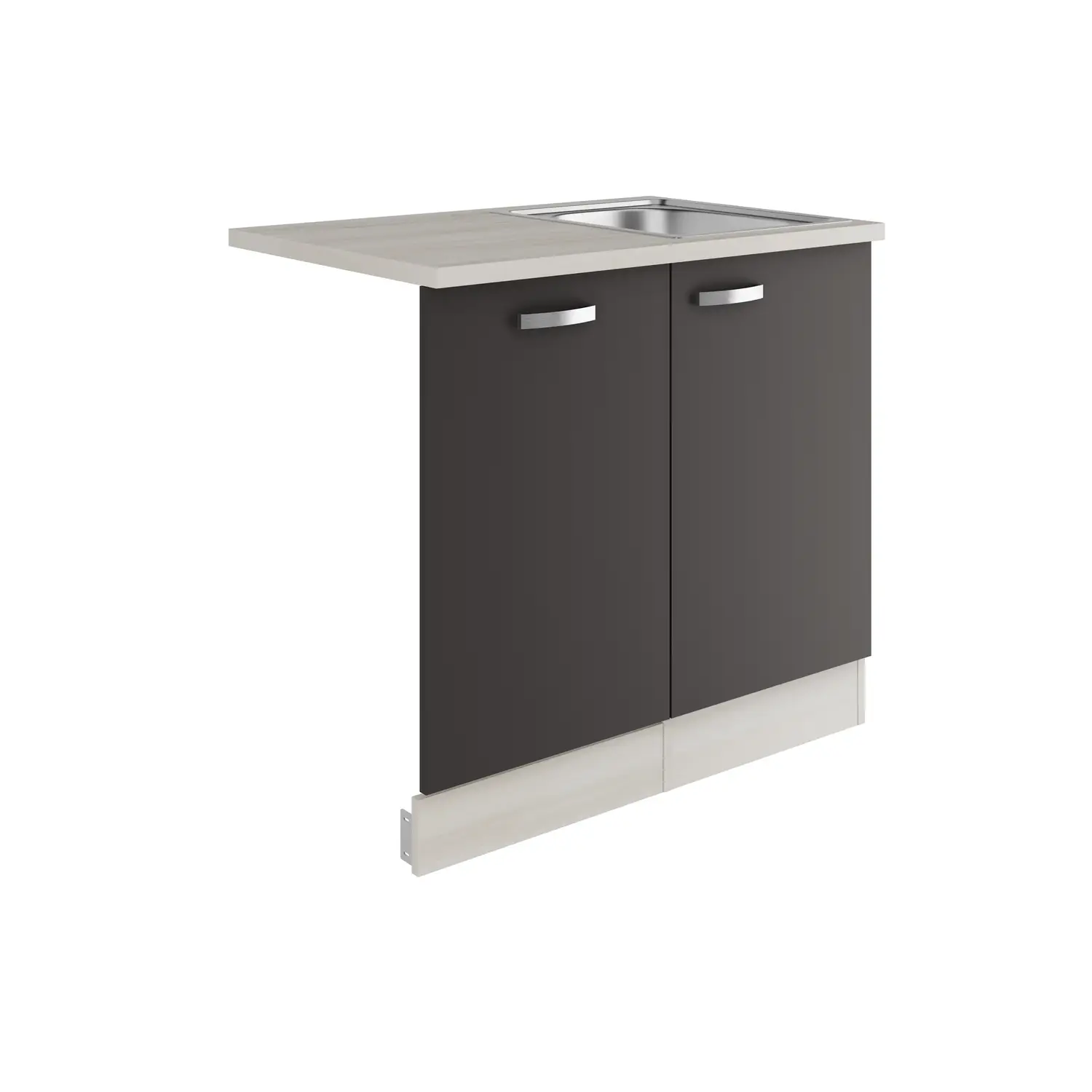 Spülenschrank für Geschirrspüler OPTIFIT Faro 90 cm Anthrazit