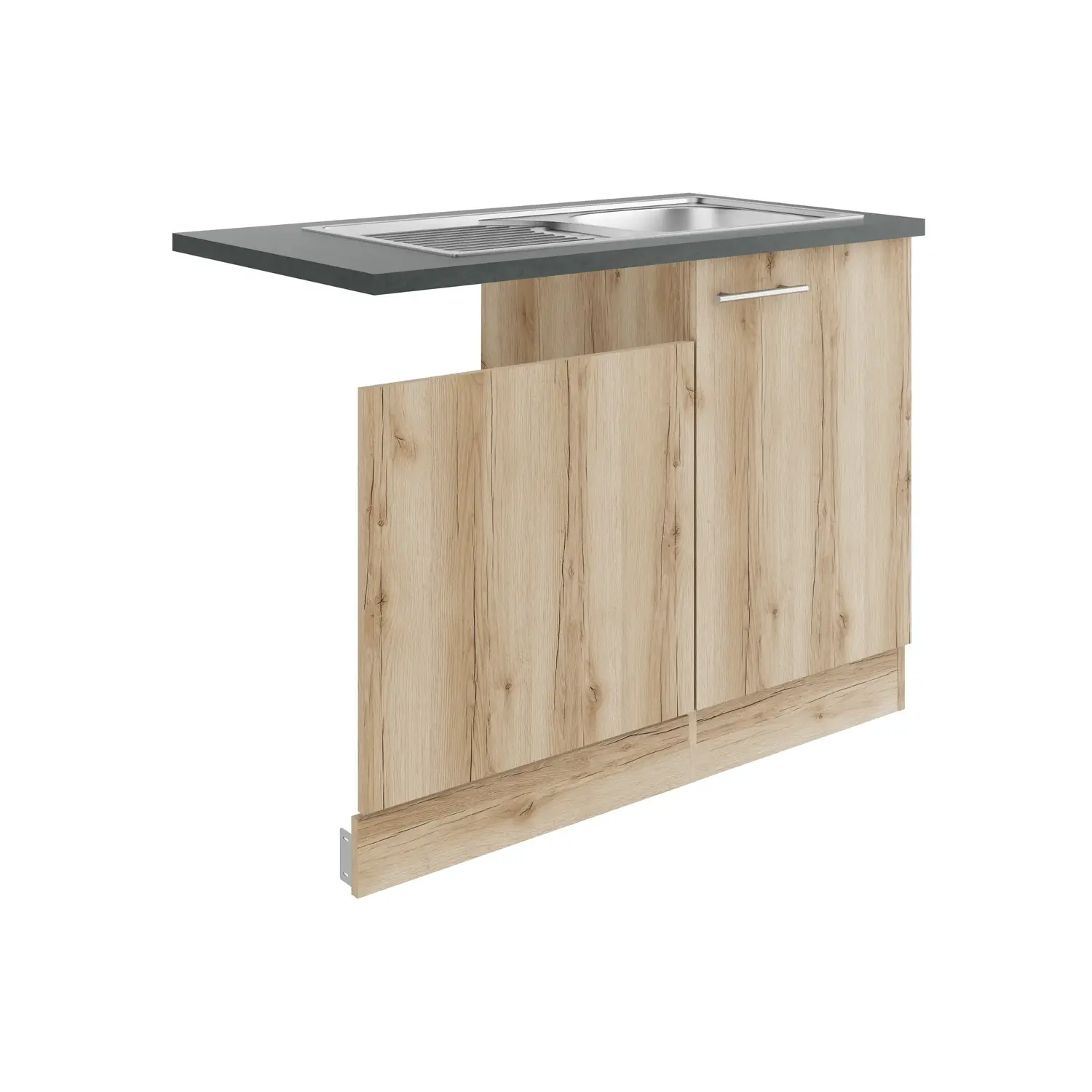 Spülenschrank für Geschirrspüler OPTIFIT Livorno 110 cm Wildeiche