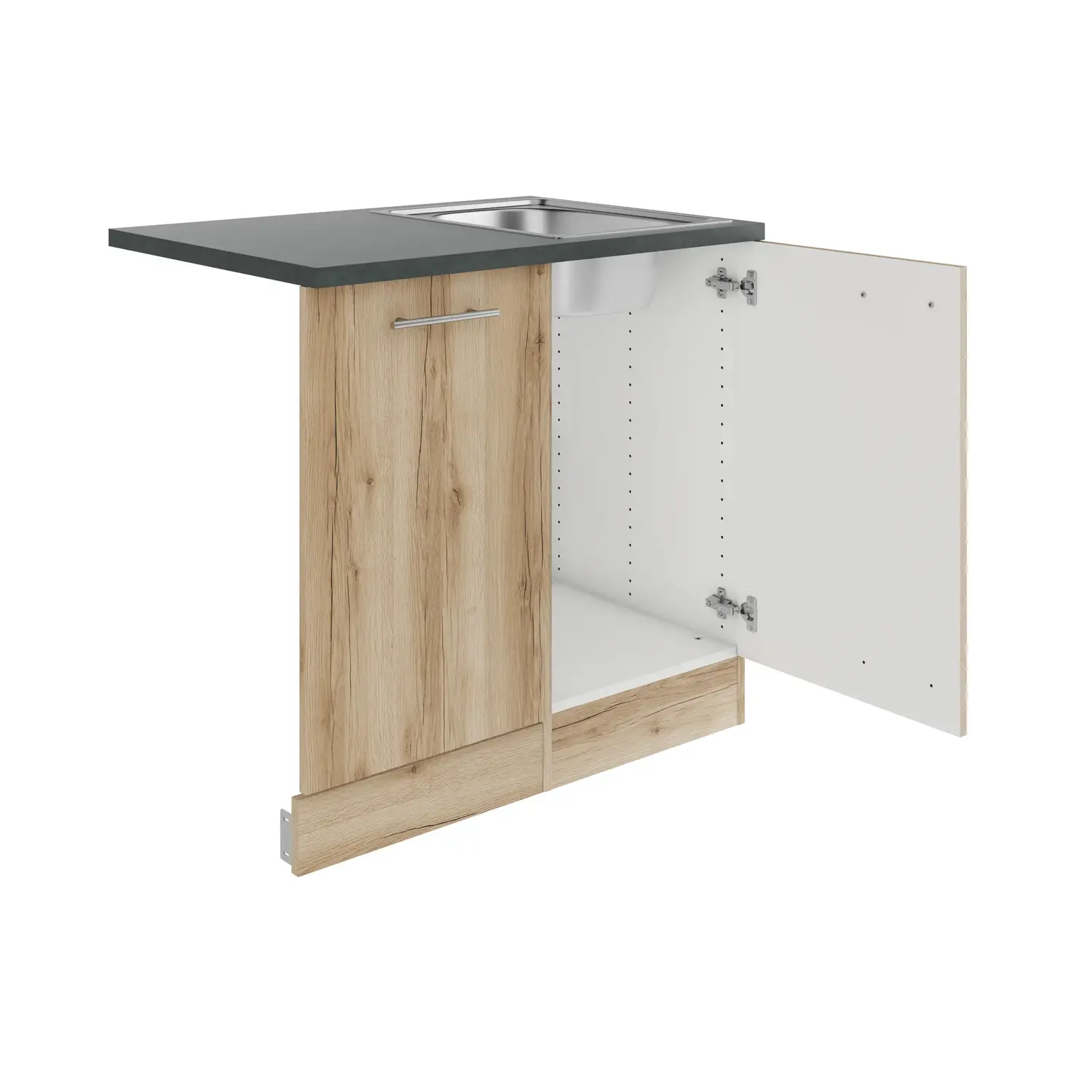 Spülenschrank für Geschirrspüler OPTIFIT Livorno 90 cm Wildeiche