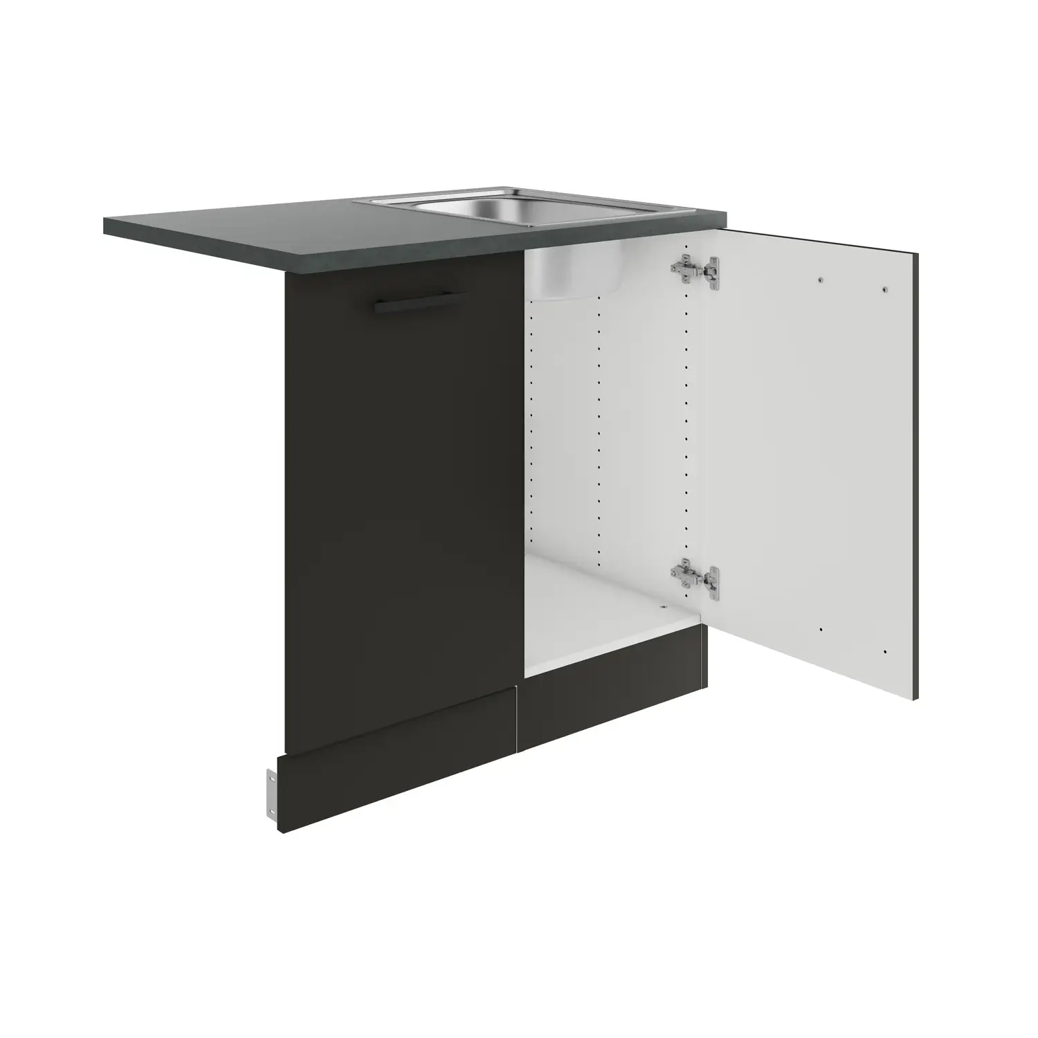 Spülenschrank für Geschirrspüler OPTIFIT Madrid 90 cm Anthrazit