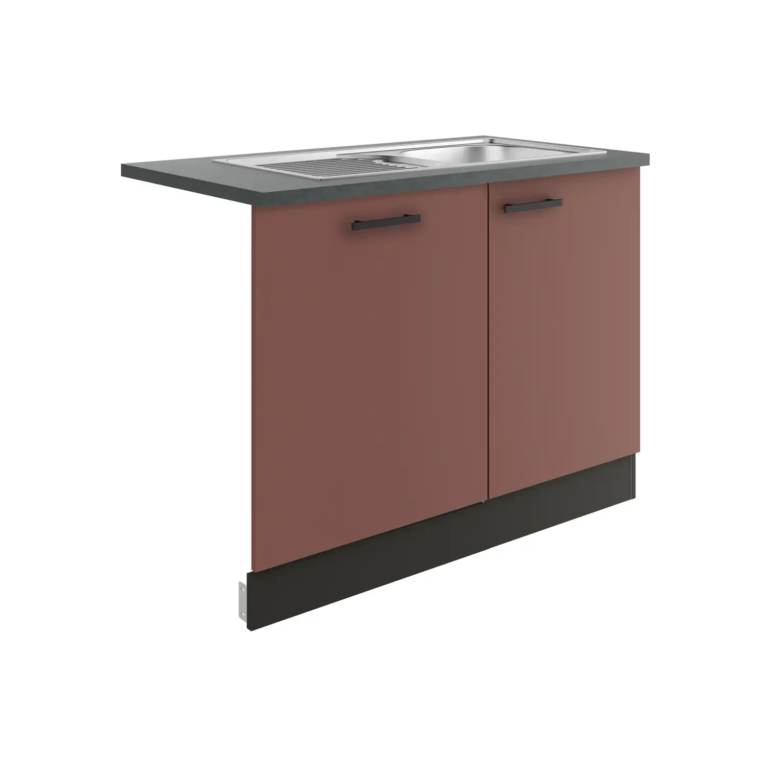 Spülenschrank für Geschirrspüler OPTIFIT Nizza 110 cm Rostrot