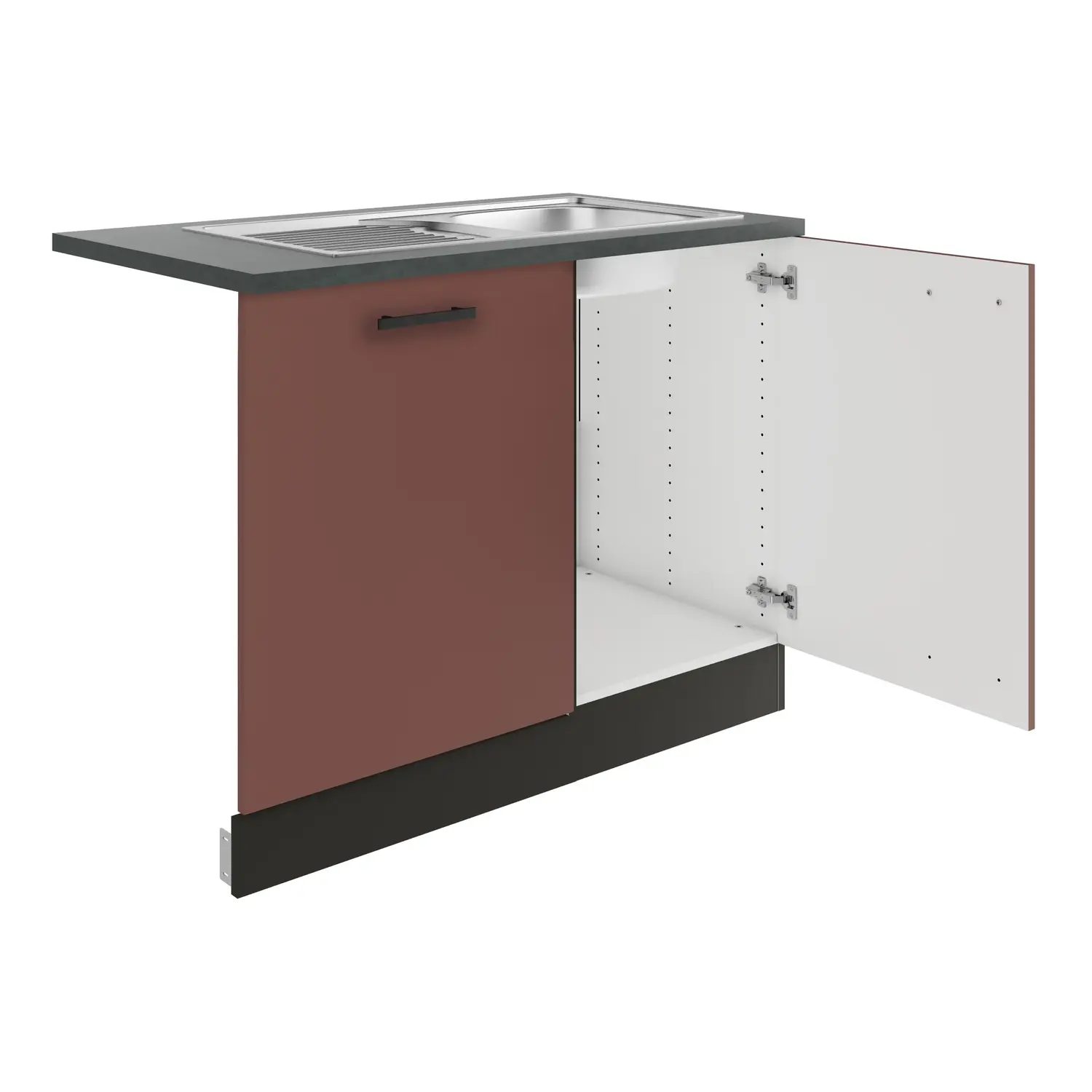 Spülenschrank für Geschirrspüler OPTIFIT Nizza 110 cm Rostrot