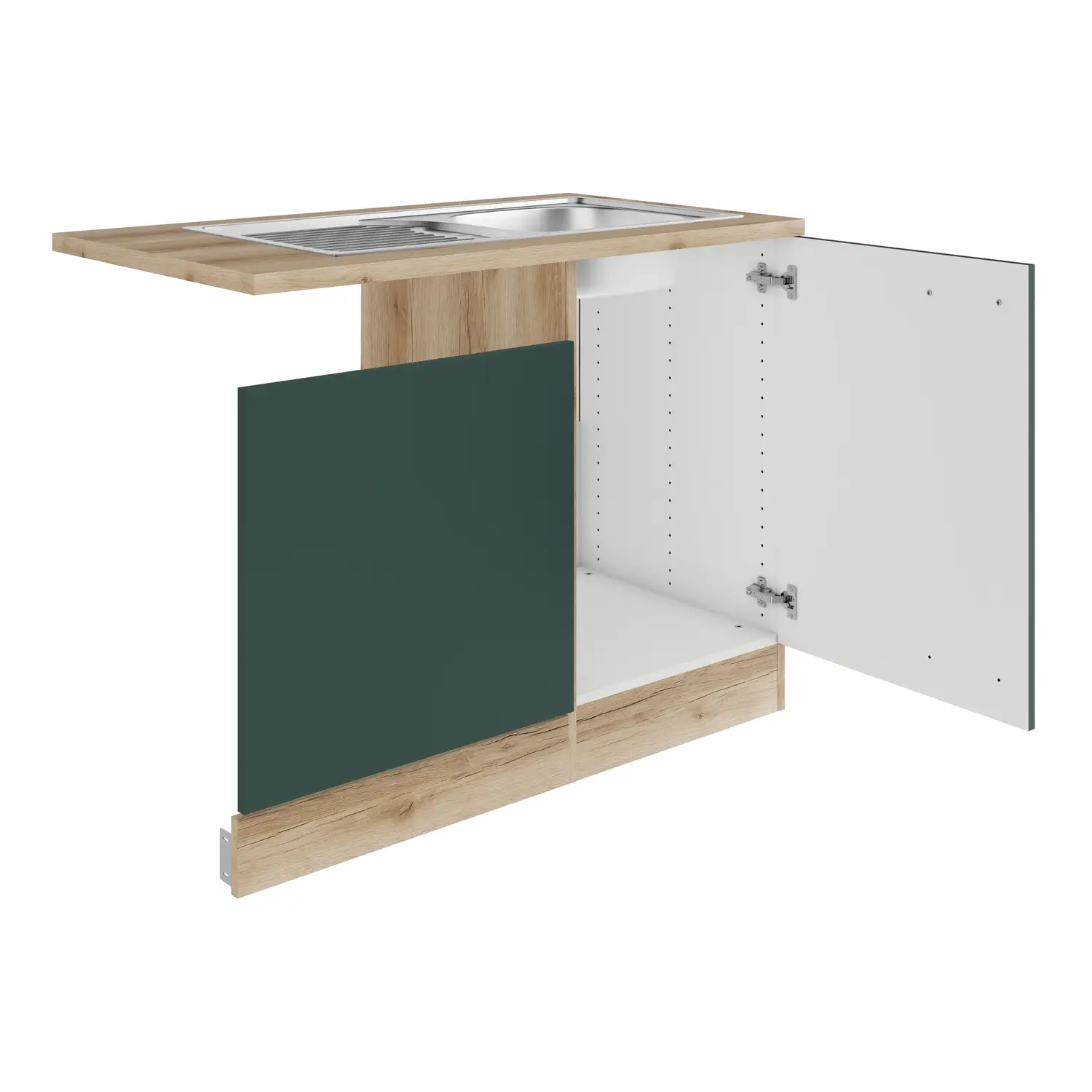 Spülenschrank für Geschirrspüler OPTIFIT Savona 110 cm Steingrün