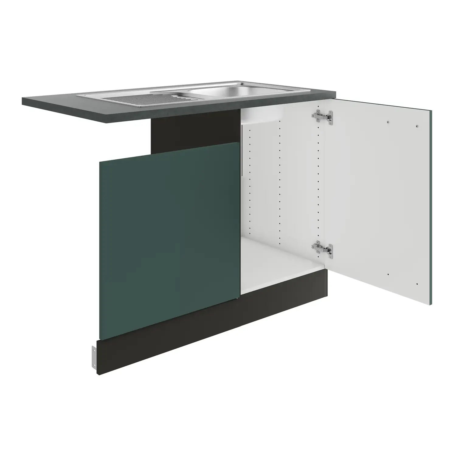 Spülenschrank für Geschirrspüler OPTIFIT Verona 110 cm Steingrün