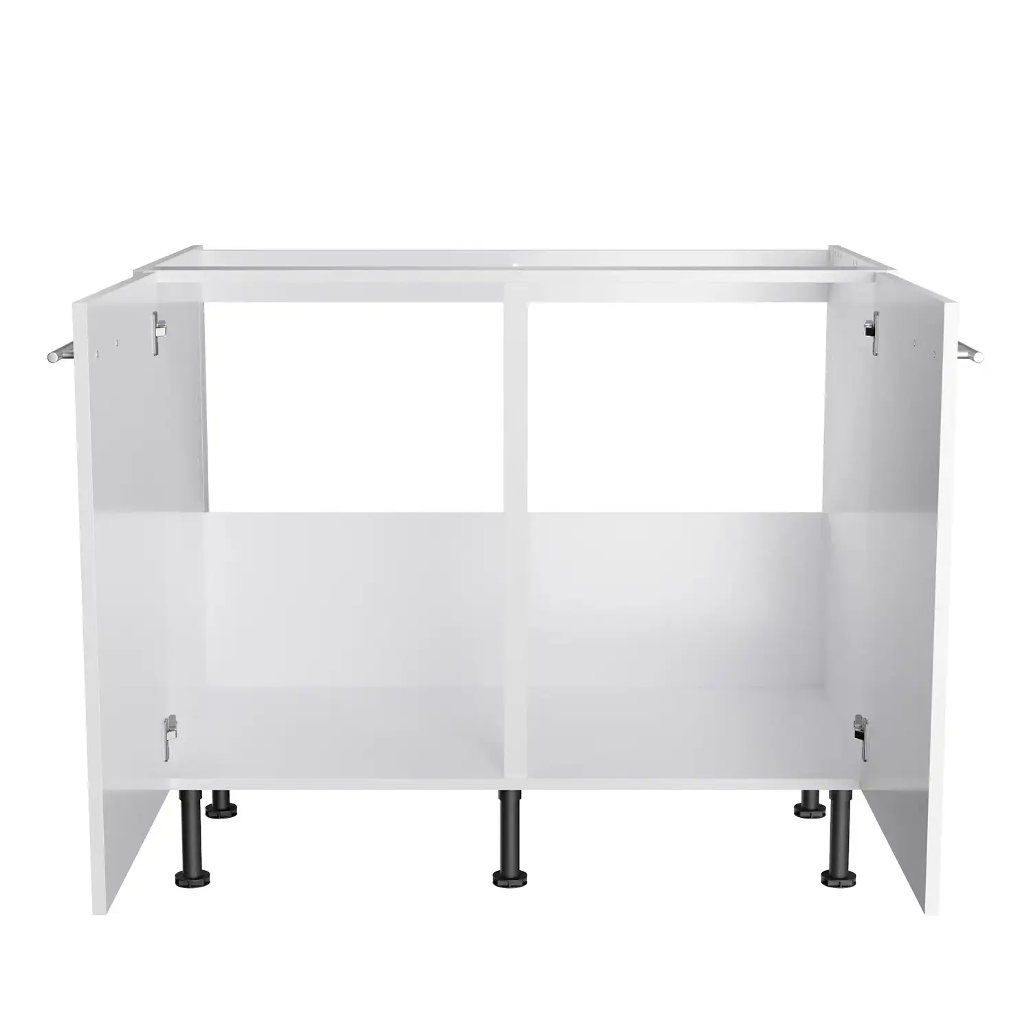 Spülenschrank OPTIFIT Rurik 100 cm Weiß Glanz